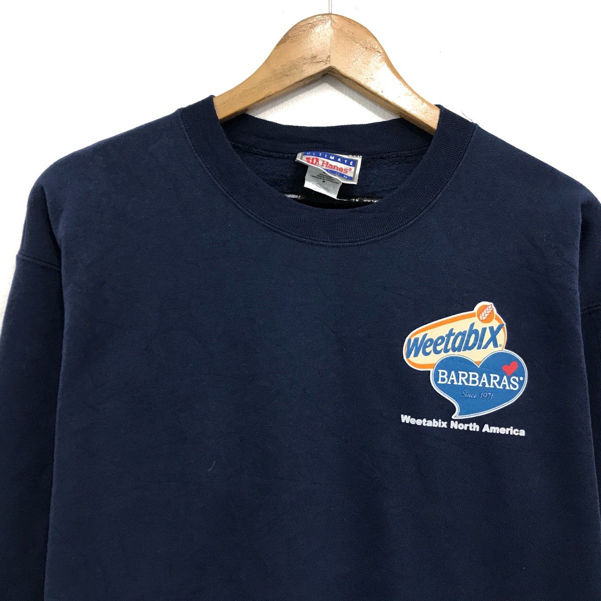 Hanes × Vintage Vintage Hanes Sweatshirt Crewneck BigLogo Spellout Size US M / EU 48-50 / 2 - 2 Thumbnail