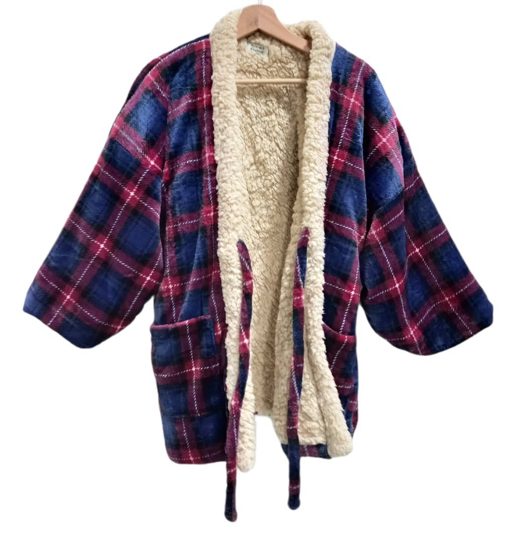 Japanese Brand Japanese Hanten Padded Warm Kimono Checkered Size US M / EU 48-50 / 2 - 2 Thumbnail
