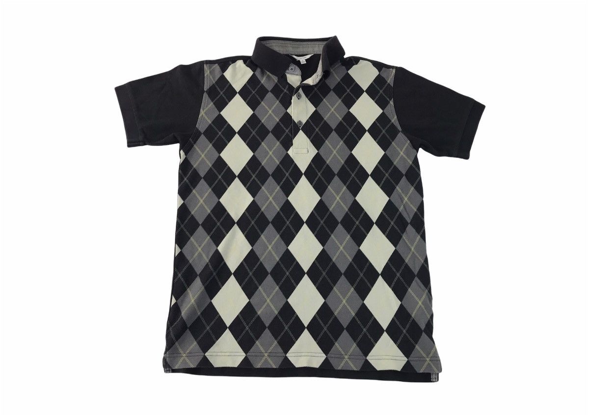 Designer Japanese Brand Polo Tee Modern Classic Nova Checked Style Size US S / EU 44-46 / 1 - 1 Thumbnail