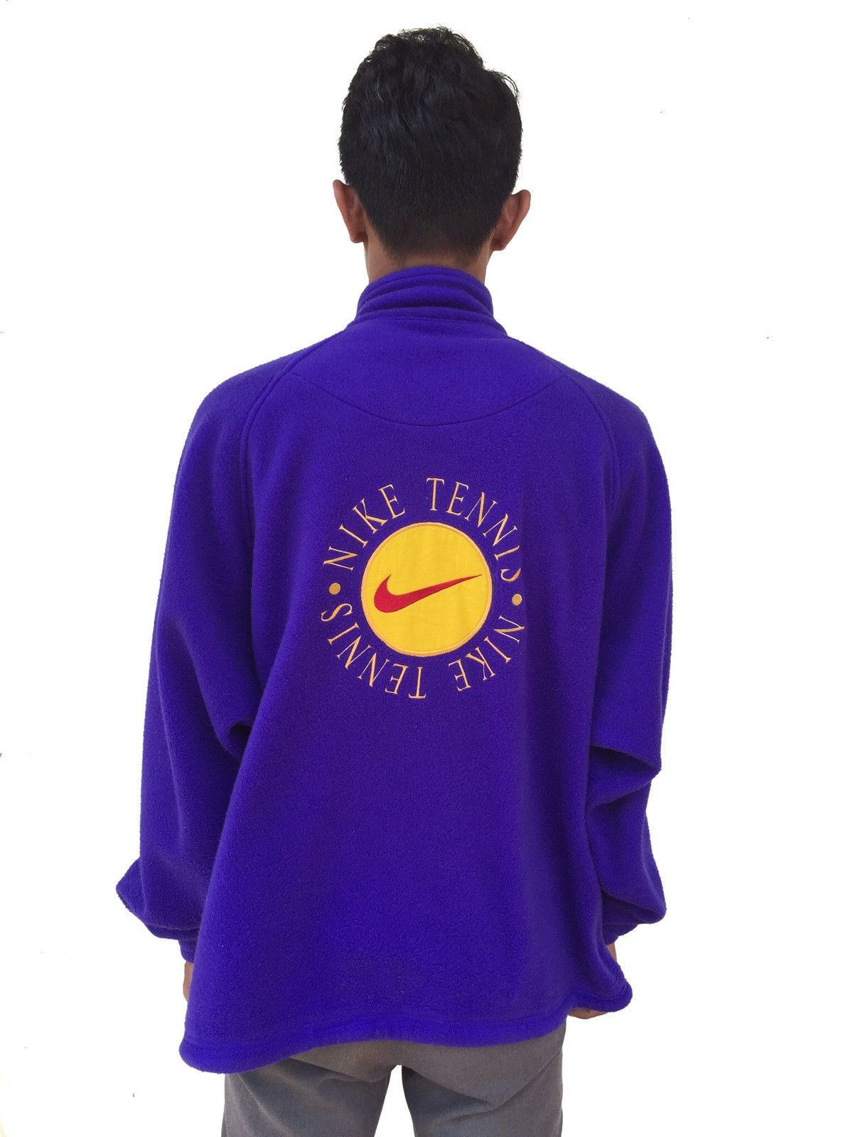 Nike VINTAGE 90s NIKE TENNIS ANDRE AGASSI FLEECE JACKET Size US XL / EU 56 / 4 - 2 Thumbnail