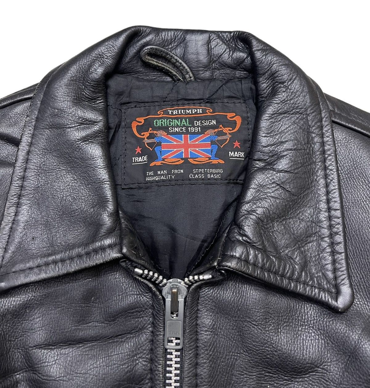 Vintage Vintage Triumph Leather Bikers Jacket Size US L / EU 52-54 / 3 - 6 Thumbnail