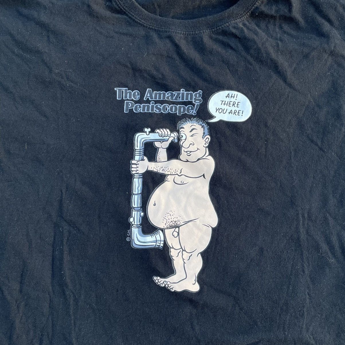 Vintage Vintage Y2K ADULT “ Peniscope XXX “ Faded Humor Tee Size US XL / EU 56 / 4 - 4 Thumbnail