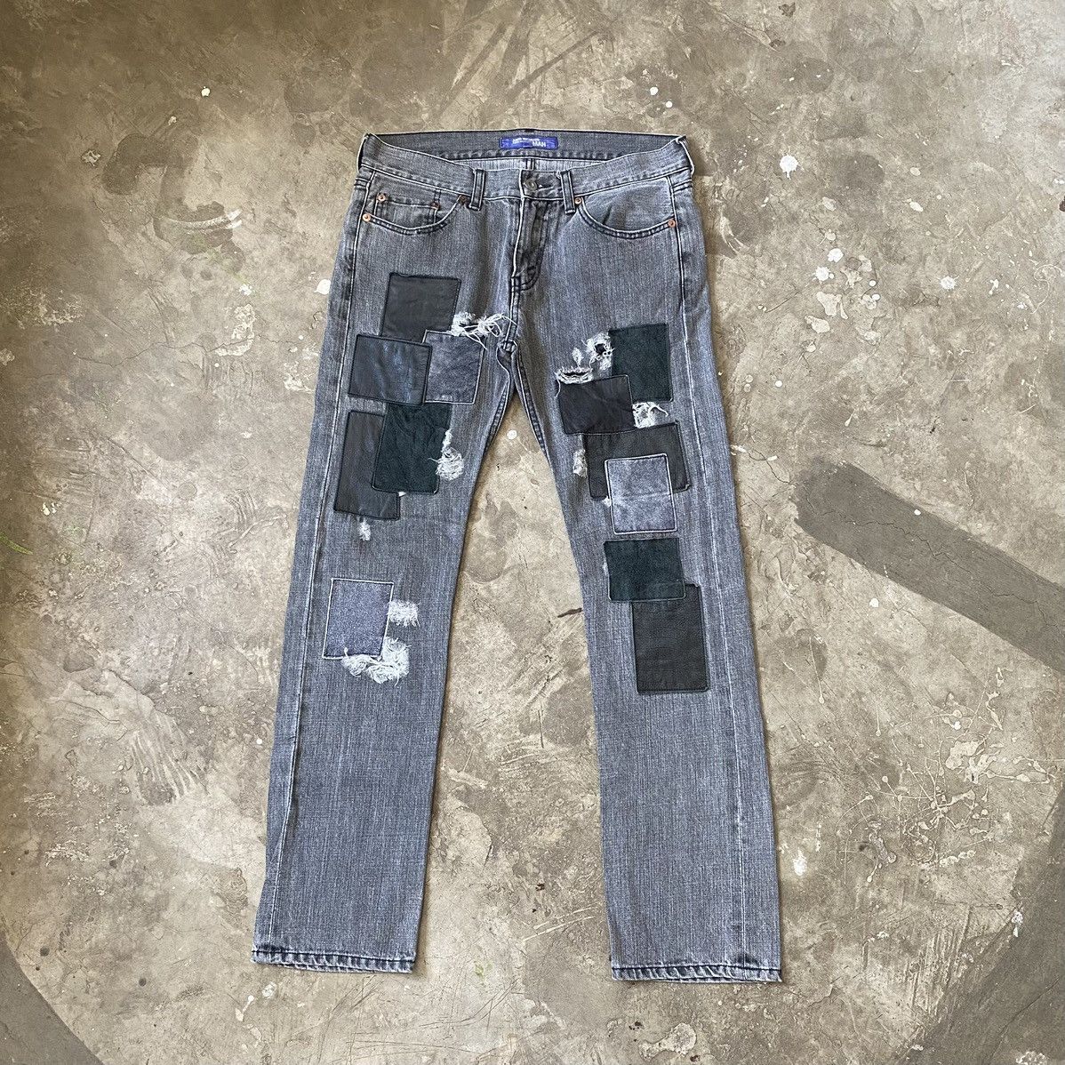 Junya Watanabe - CDG - Distressed Patchwork Jeans