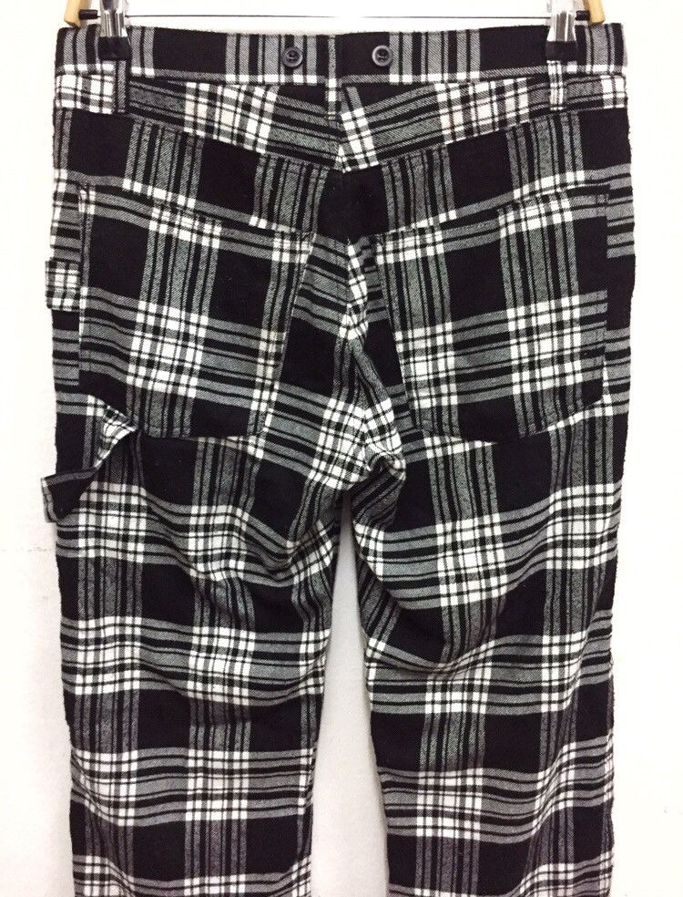 Japanese Brand 🇯🇵 Black/White Check Plaid Straight Cut Pants Size US 31 - 4 Thumbnail