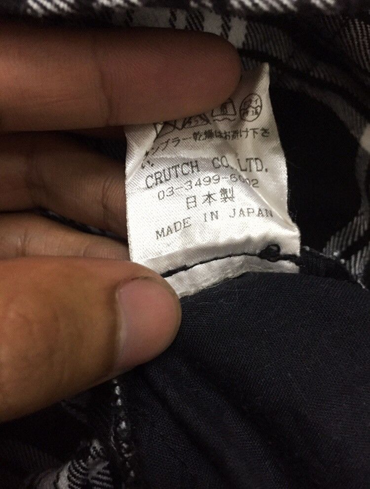 Japanese Brand 🇯🇵 Black/White Check Plaid Straight Cut Pants Size US 31 - 7 Thumbnail