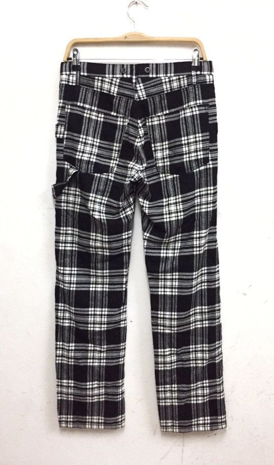 Japanese Brand 🇯🇵 Black/White Check Plaid Straight Cut Pants Size US 31 - 3 Thumbnail