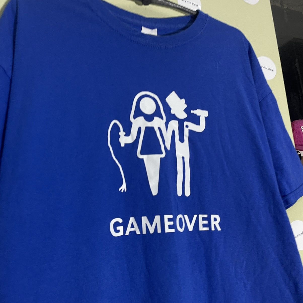 Vintage Y2K Vintage Game Over Graphic Tee Humor Streetwear Blue L Size US L / EU 52-54 / 3 - 5 Thumbnail