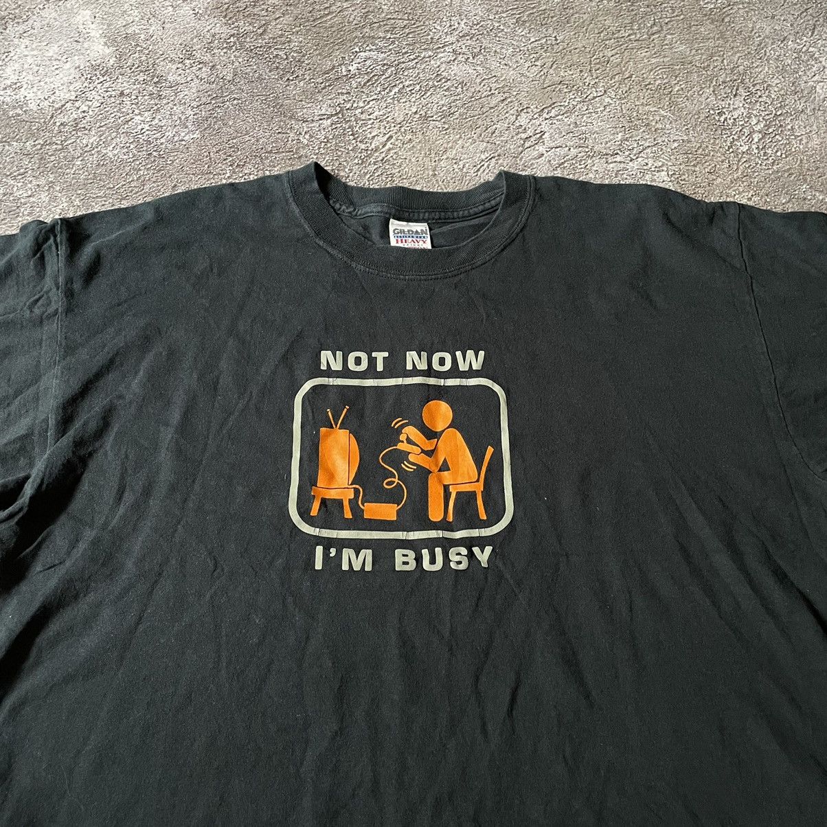 Vintage Vintage Y2K ADULT FUNNY NOW IM BUSY BuyTee XL Size US XL / EU 56 / 4 - 5 Thumbnail