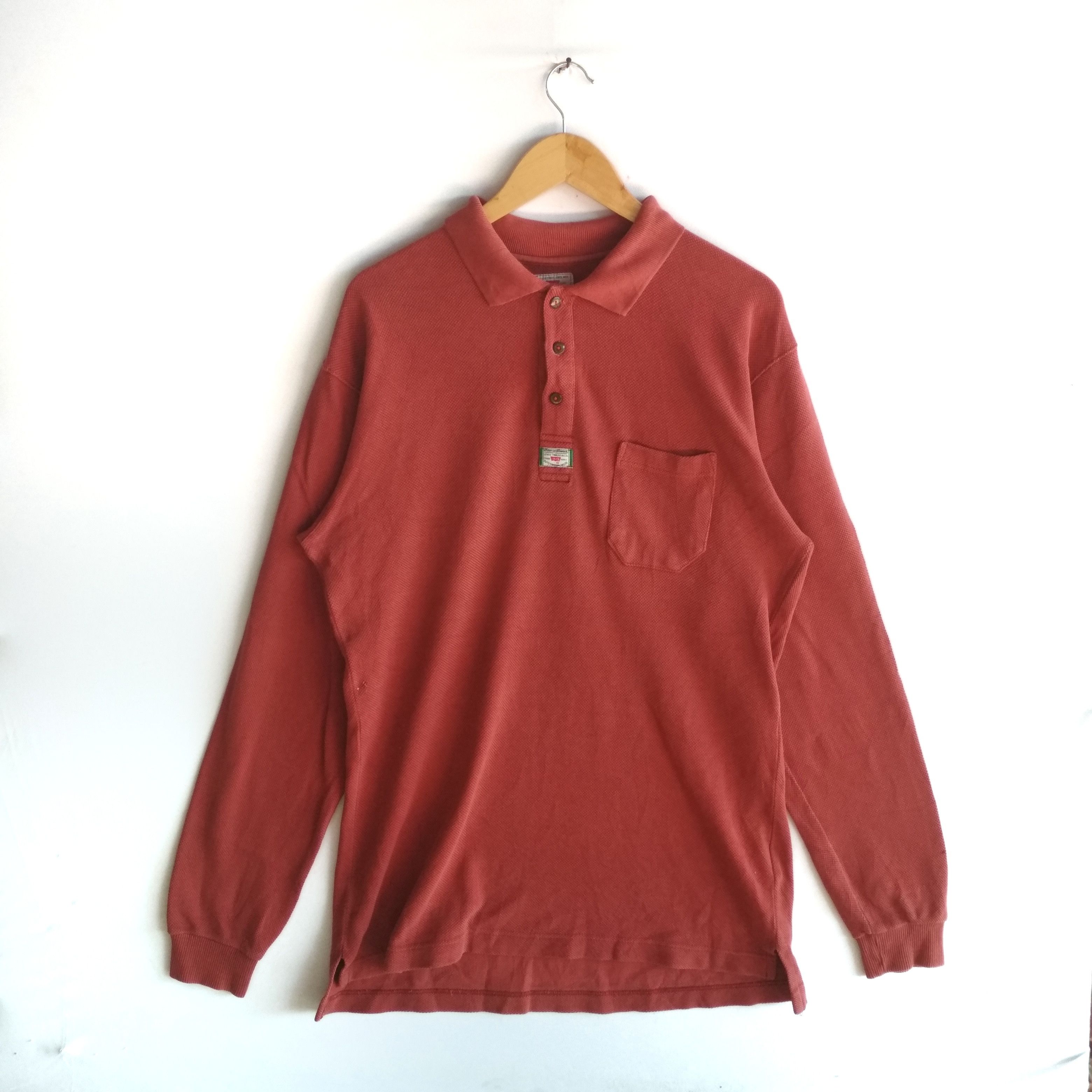 Levi's LEVI'S POLO LONG SLEEVE SINGLE POCKET SHIRT Size US L / EU 52-54 / 3 - 1 Thumbnail