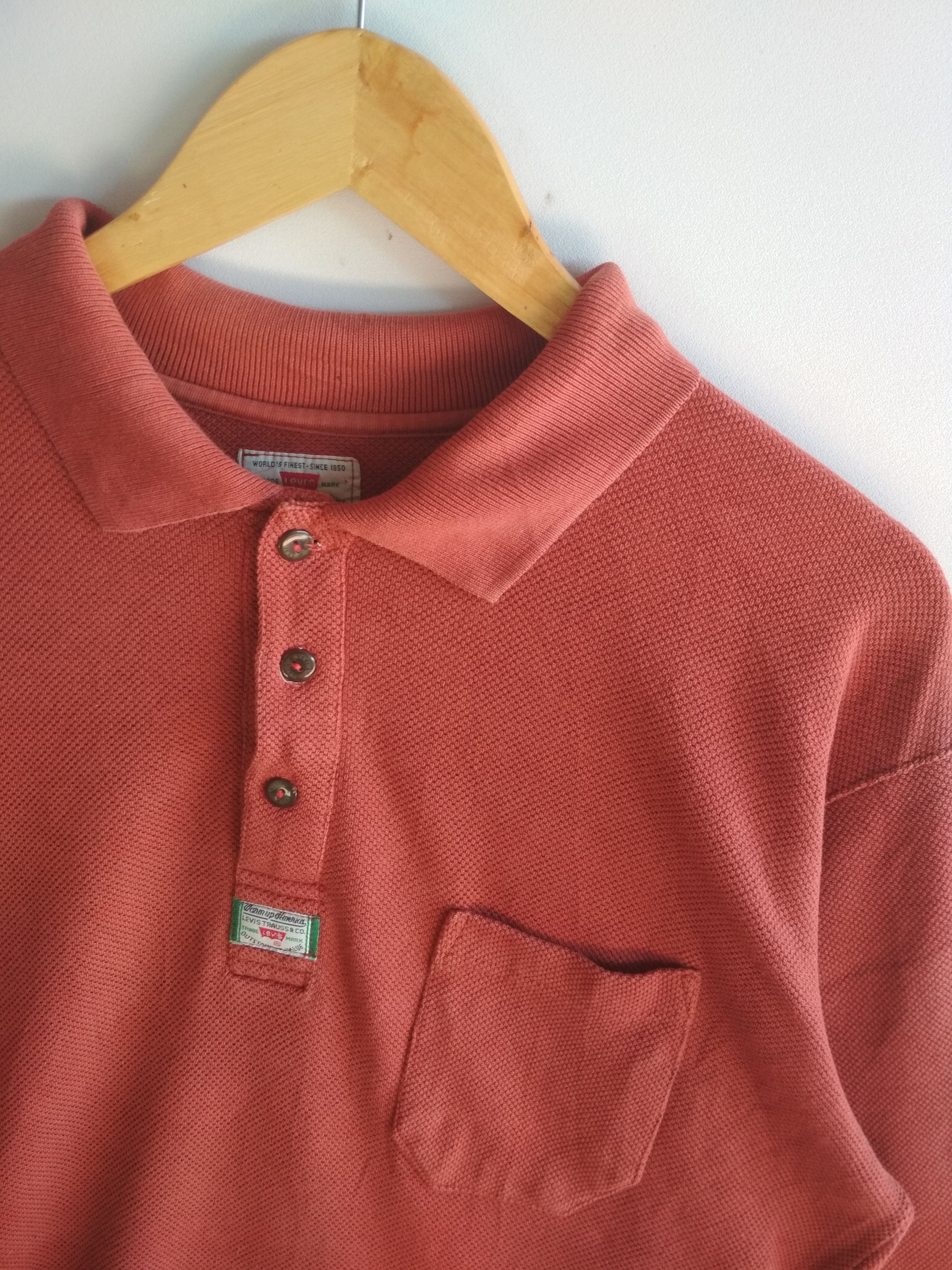 Levi's LEVI'S POLO LONG SLEEVE SINGLE POCKET SHIRT Size US L / EU 52-54 / 3 - 2 Thumbnail