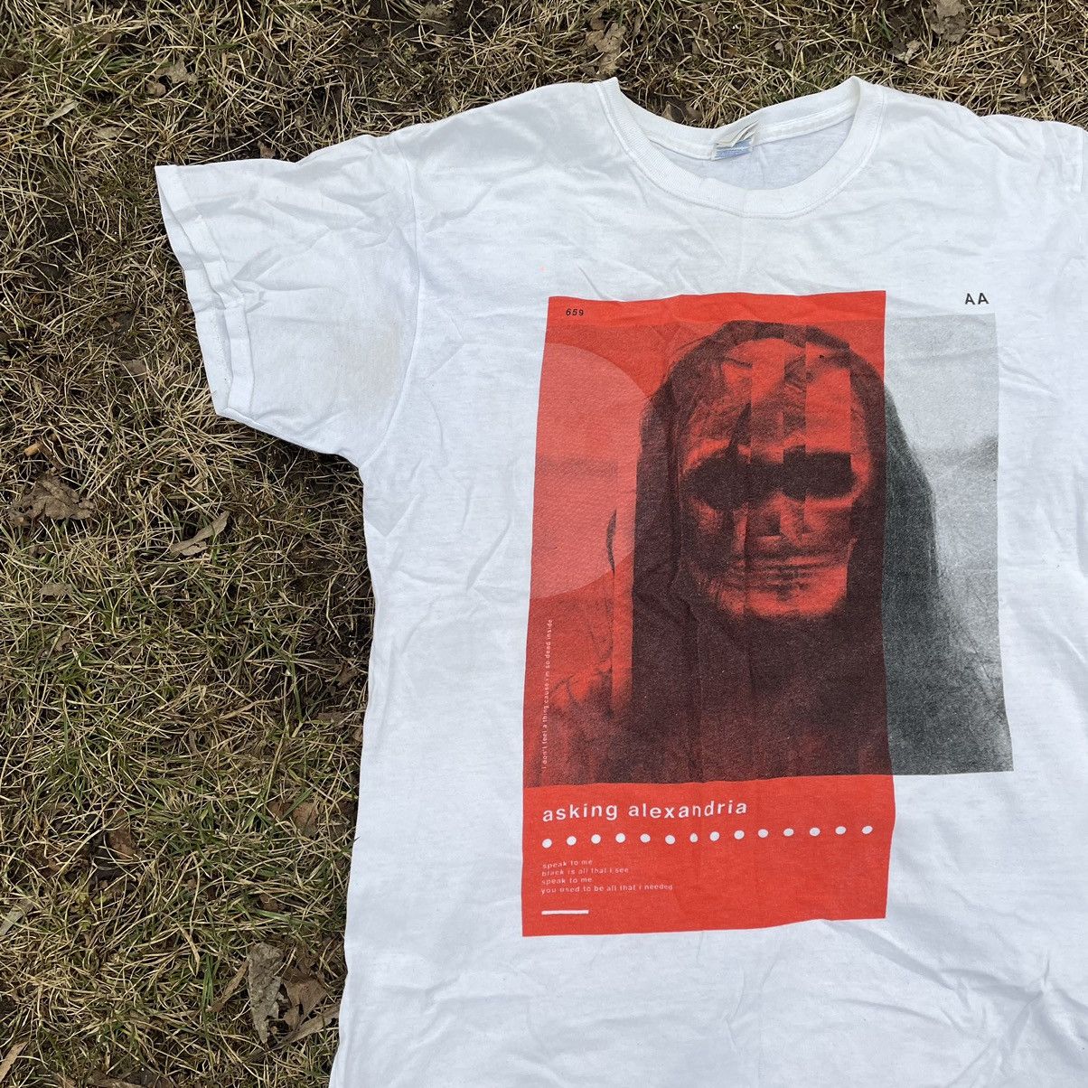 Vintage Vintage 90s Graphic Tee Red Horror Skull Grunge Dark Aesthet Size US L / EU 52-54 / 3 - 3 Thumbnail