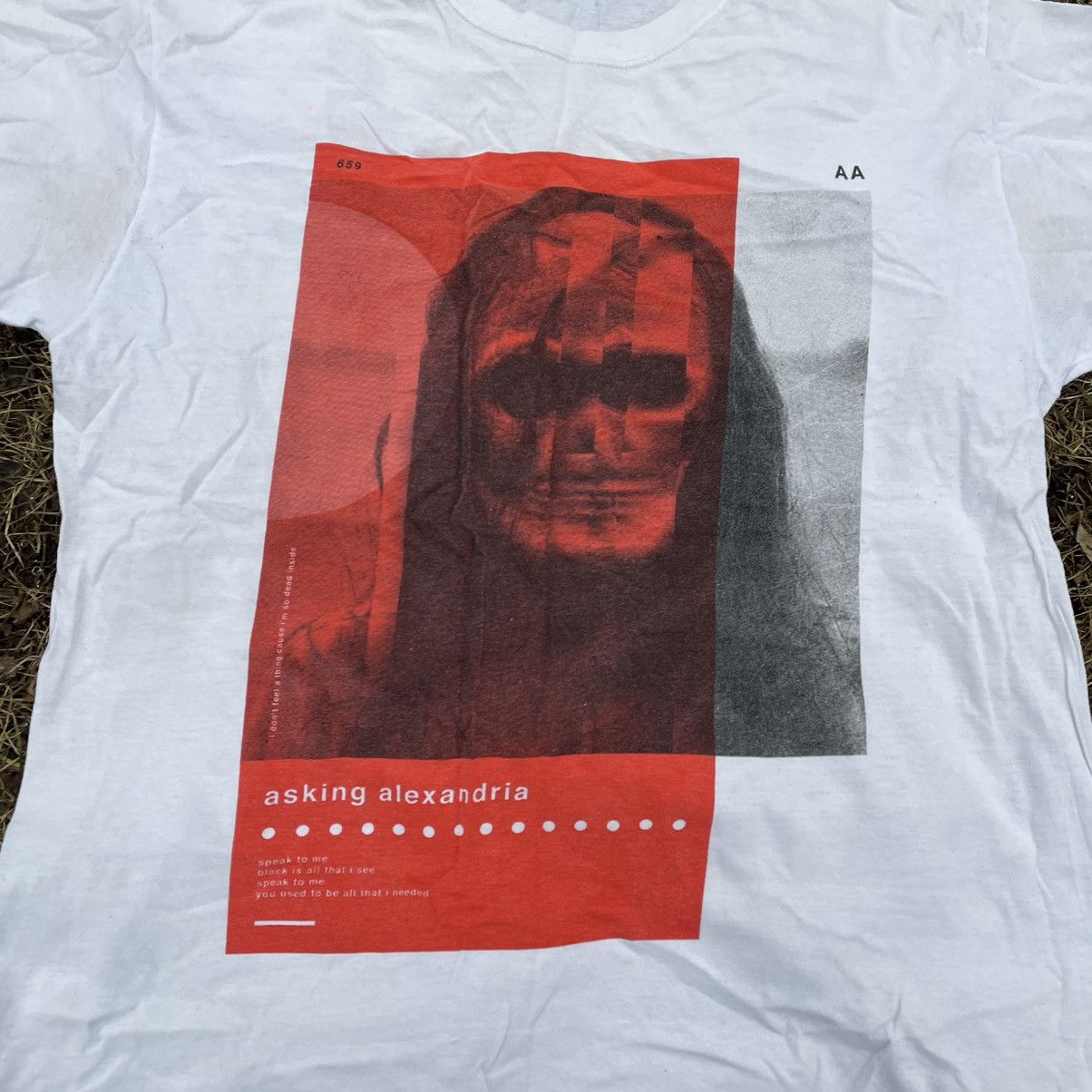Vintage Vintage 90s Graphic Tee Red Horror Skull Grunge Dark Aesthet Size US L / EU 52-54 / 3 - 4 Thumbnail
