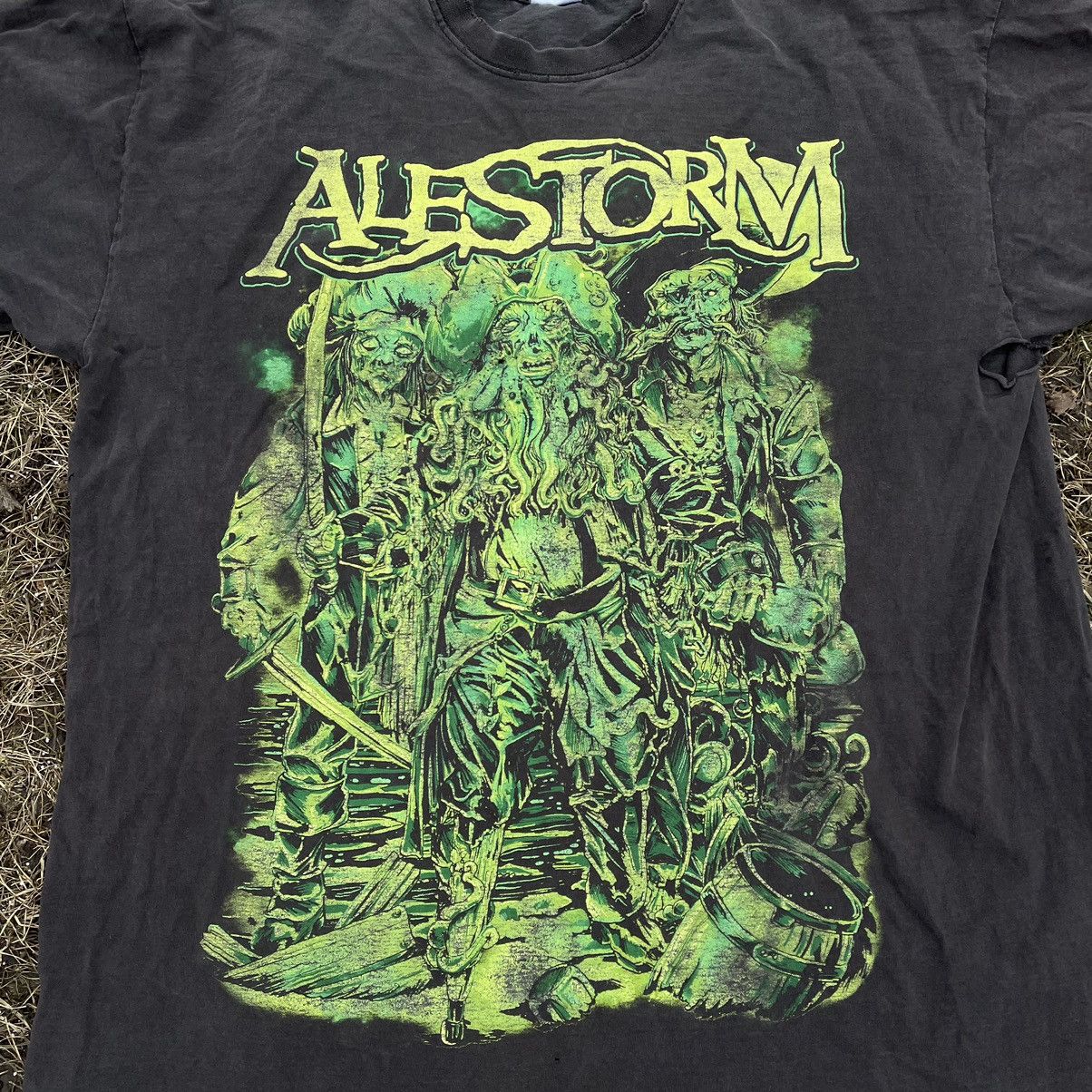 Vintage Vintage 90s Alestorm Graphic Tee Faded Black Metal Grunge M Size US M / EU 48-50 / 2 - 5 Thumbnail
