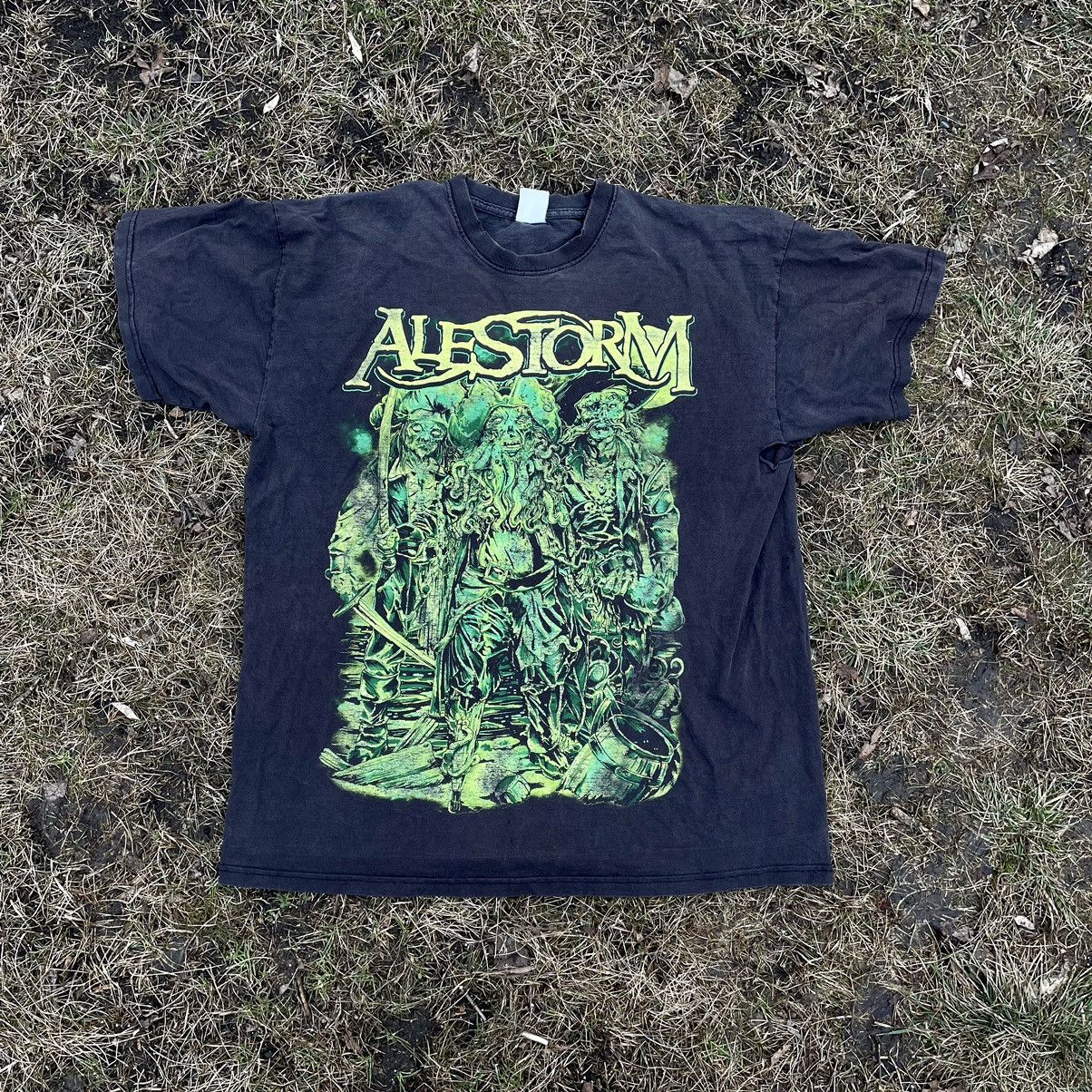 Vintage Vintage 90s Alestorm Graphic Tee Faded Black Metal Grunge M Size US M / EU 48-50 / 2 - 1 Thumbnail