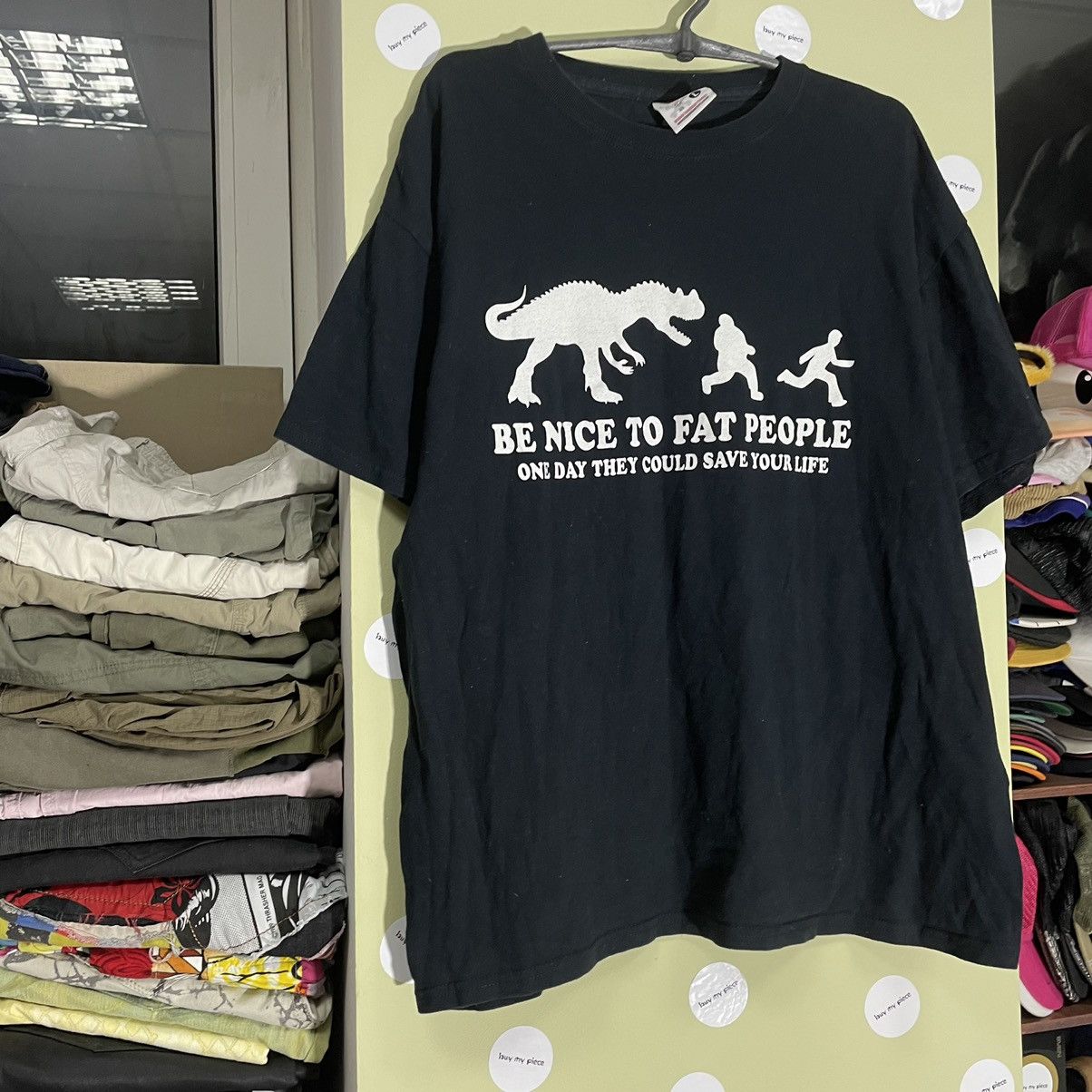 Vintage Vintage 90s Y2K Graphic Humor Tee Black Oversized Thrashed L Size US L / EU 52-54 / 3 - 3 Thumbnail