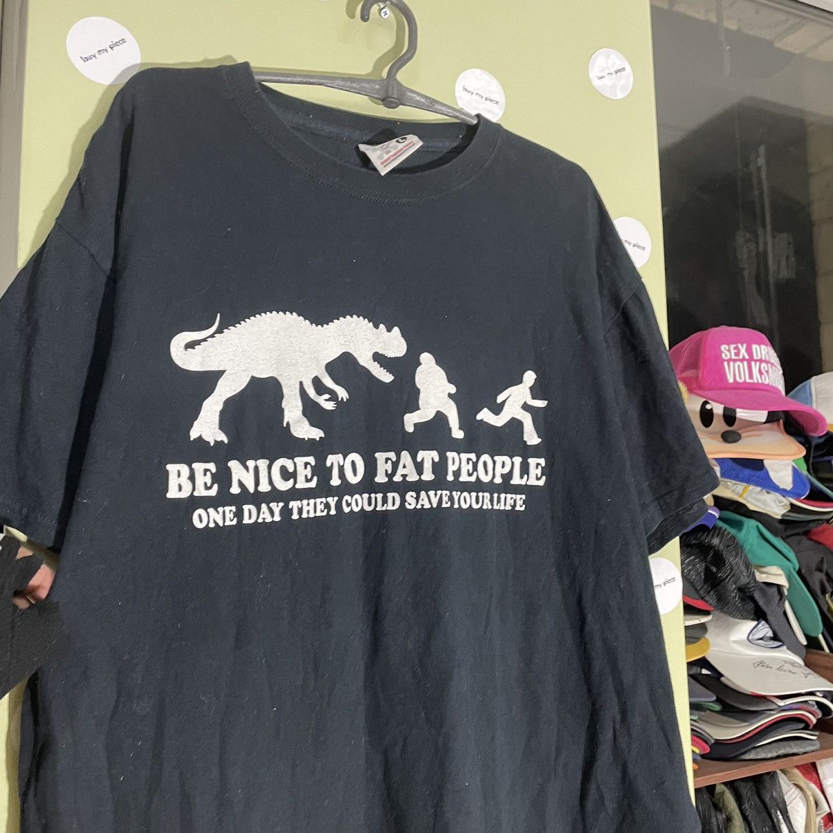Vintage Vintage 90s Y2K Graphic Humor Tee Black Oversized Thrashed L Size US L / EU 52-54 / 3 - 5 Thumbnail