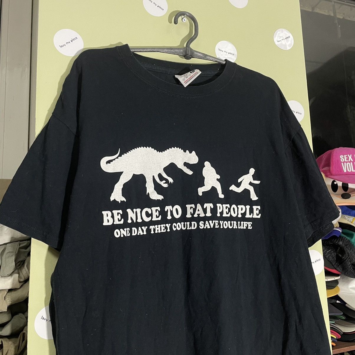 Vintage Vintage 90s Y2K Graphic Humor Tee Black Oversized Thrashed L Size US L / EU 52-54 / 3 - 4 Thumbnail