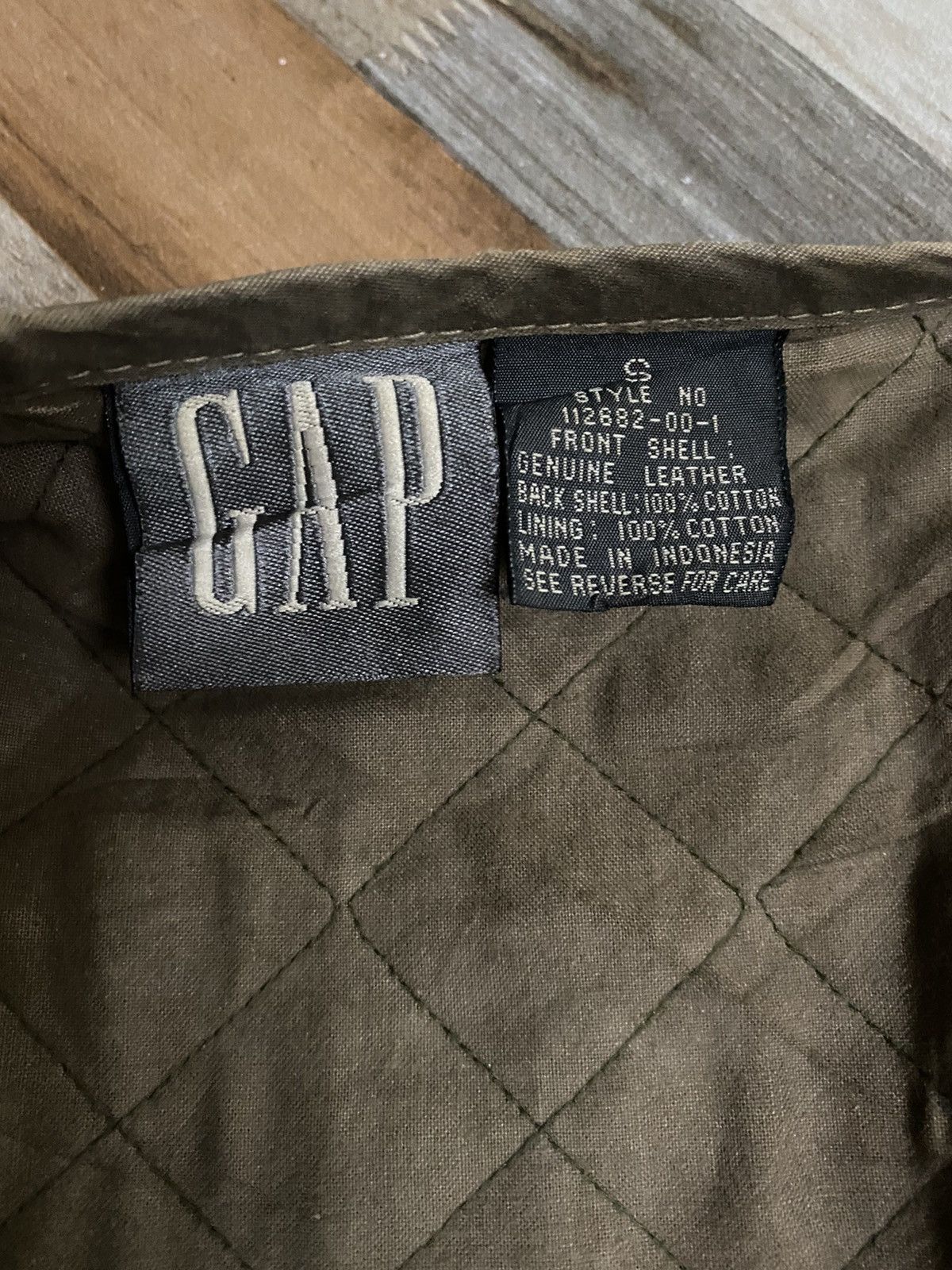 Gap Distressed Archive Genuine Leather Vest Size US M / EU 48-50 / 2 - 9 Thumbnail