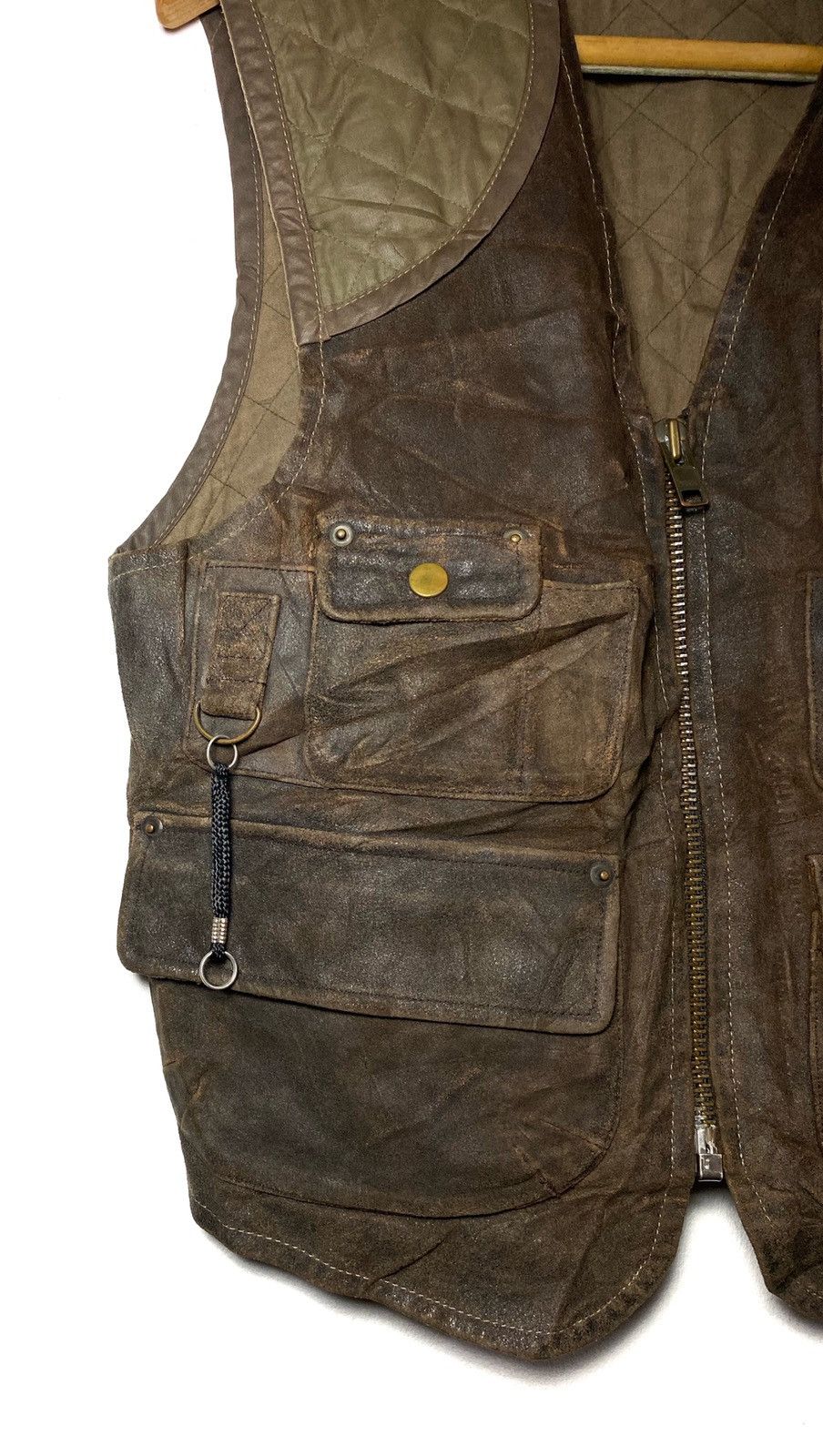 Gap Distressed Archive Genuine Leather Vest Size US M / EU 48-50 / 2 - 4 Thumbnail