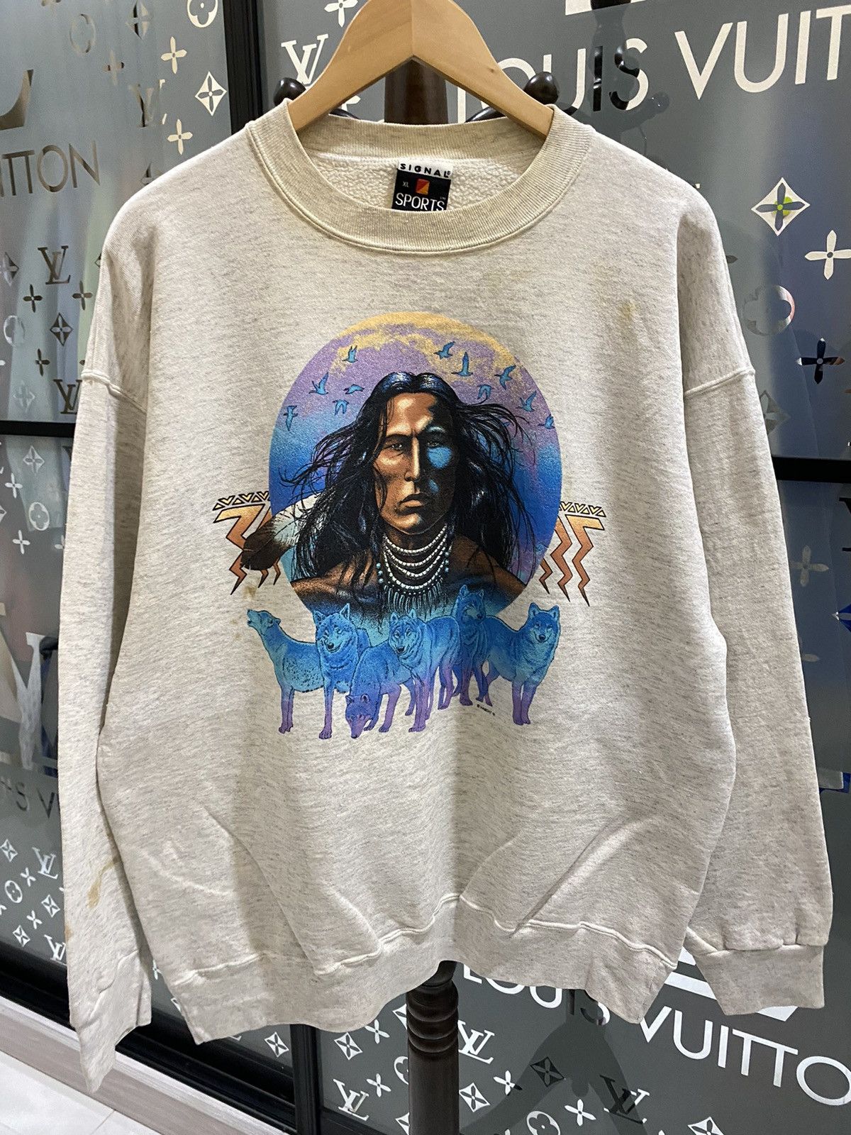 Habitat × Signal Sport × Vintage Vintage 1991 Habitat Native American Sweater Size US XL / EU 56 / 4 - 2 Thumbnail