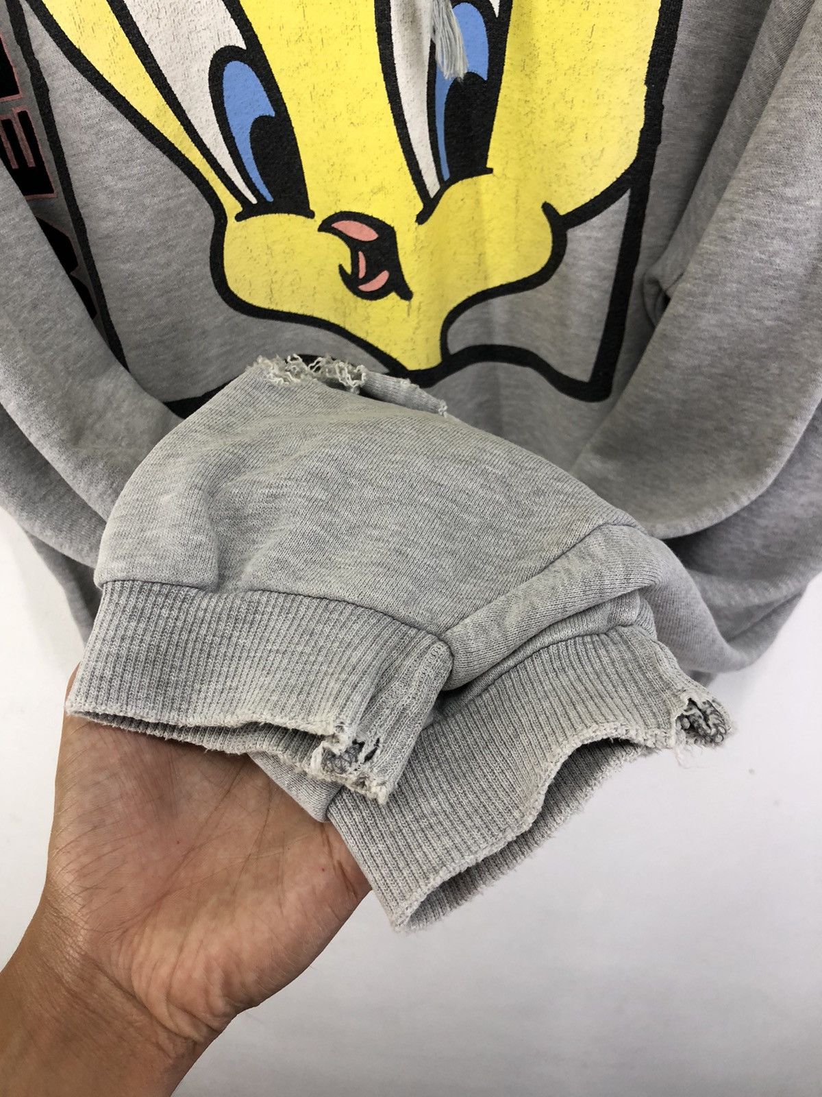 Warner Bros Vintage Tweety Big Logo Distressed Hoodie Size US M / EU 48-50 / 2 - 10 Thumbnail