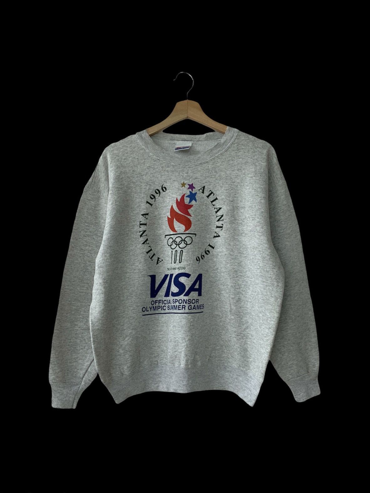 USA Olympics Vintage 1992 Olympic Atlanta Distressed Crewneck Sweatshirt Size US S / EU 44-46 / 1 - 1 Thumbnail