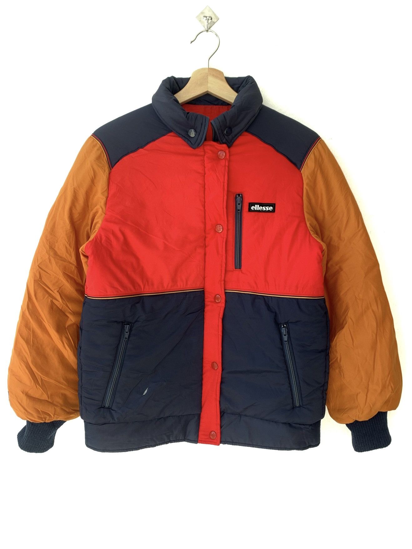 Red Ellesse Puffer Jacket Ellesse Pejo Padded Jacket Red –