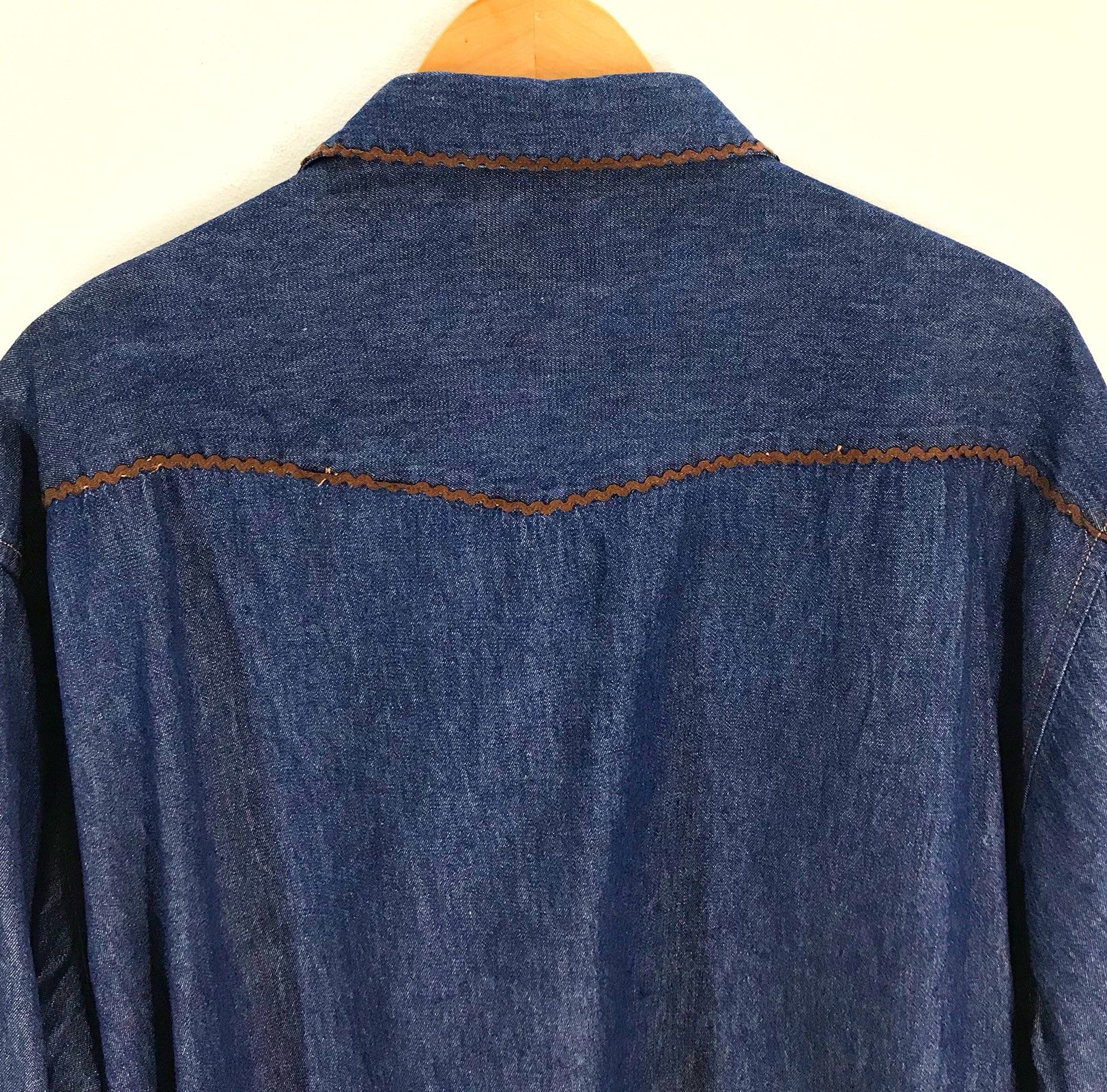 Mr. Junko Japanese Mr. Junko Embroidered Indian Baggy Denim Shirt Size US L / EU 52-54 / 3 - 5 Thumbnail