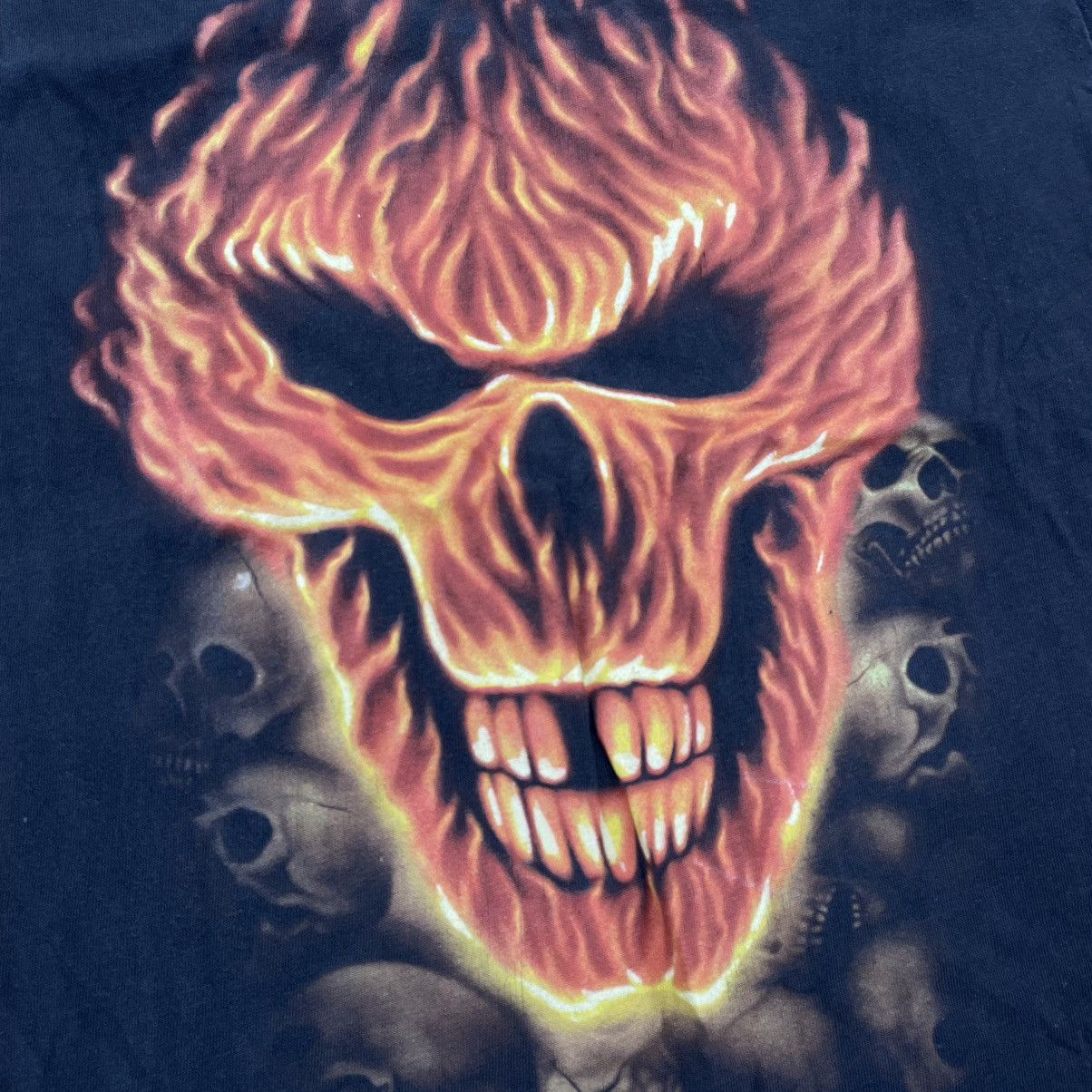 Vintage Vintage Y2K Horror Skull Graphic Tee Sun Faded Black Indie L Size US L / EU 52-54 / 3 - 5 Thumbnail