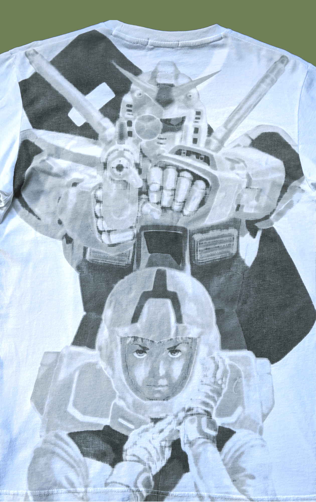 Anime × Cartoon Network × Vintage Gundam Rx 78-2 Amuro Ray Anime Mecha Overprint T shirt Size US M / EU 48-50 / 2 - 1 Thumbnail