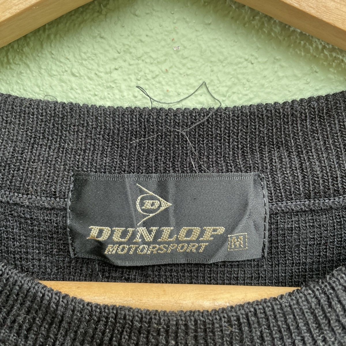 Aran Isles Knitwear Vtg DUNLOP MOTORSPORT Embroidery Pullover Knitwear Jumper Size US M / EU 48-50 / 2 - 7 Thumbnail