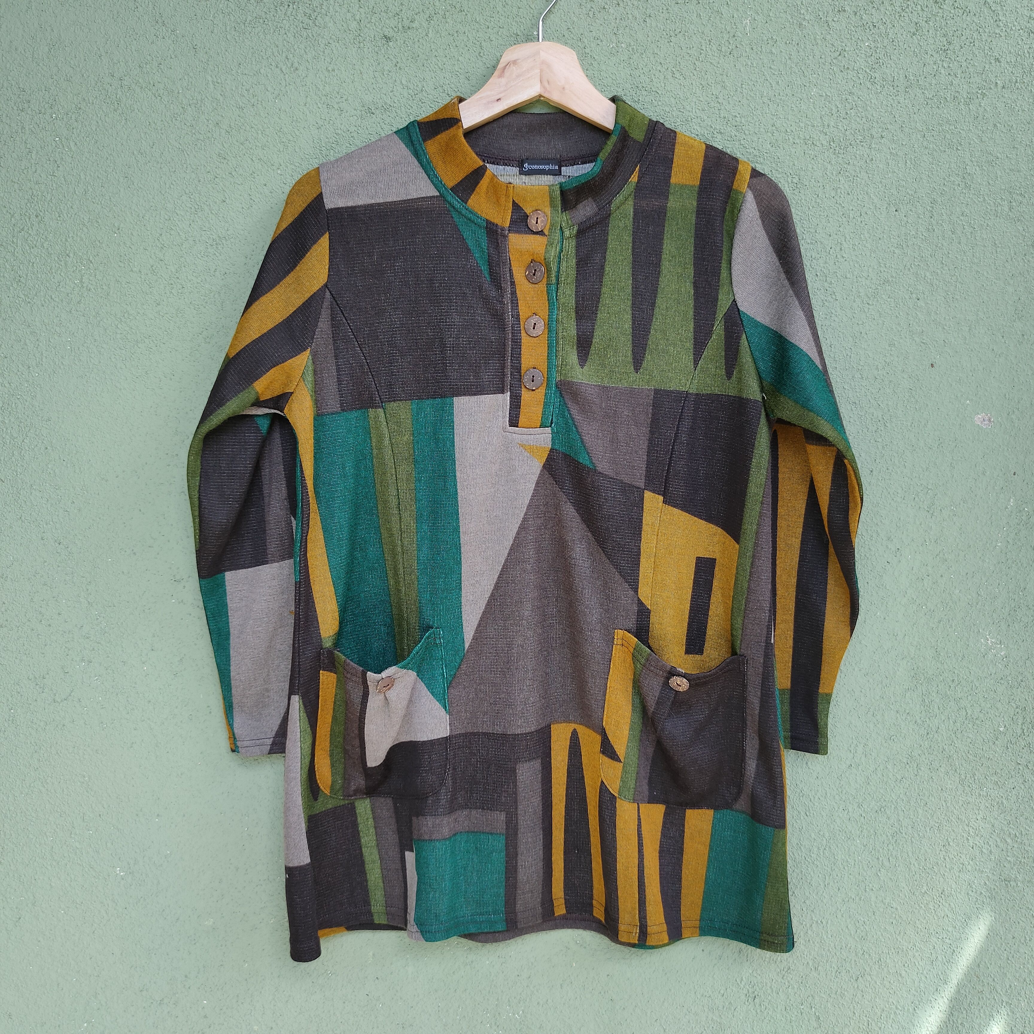 Japanese Brand Vintage Pconosophia Nice design Long Sleeve Shirt Size US S / EU 44-46 / 1 - 1 Thumbnail