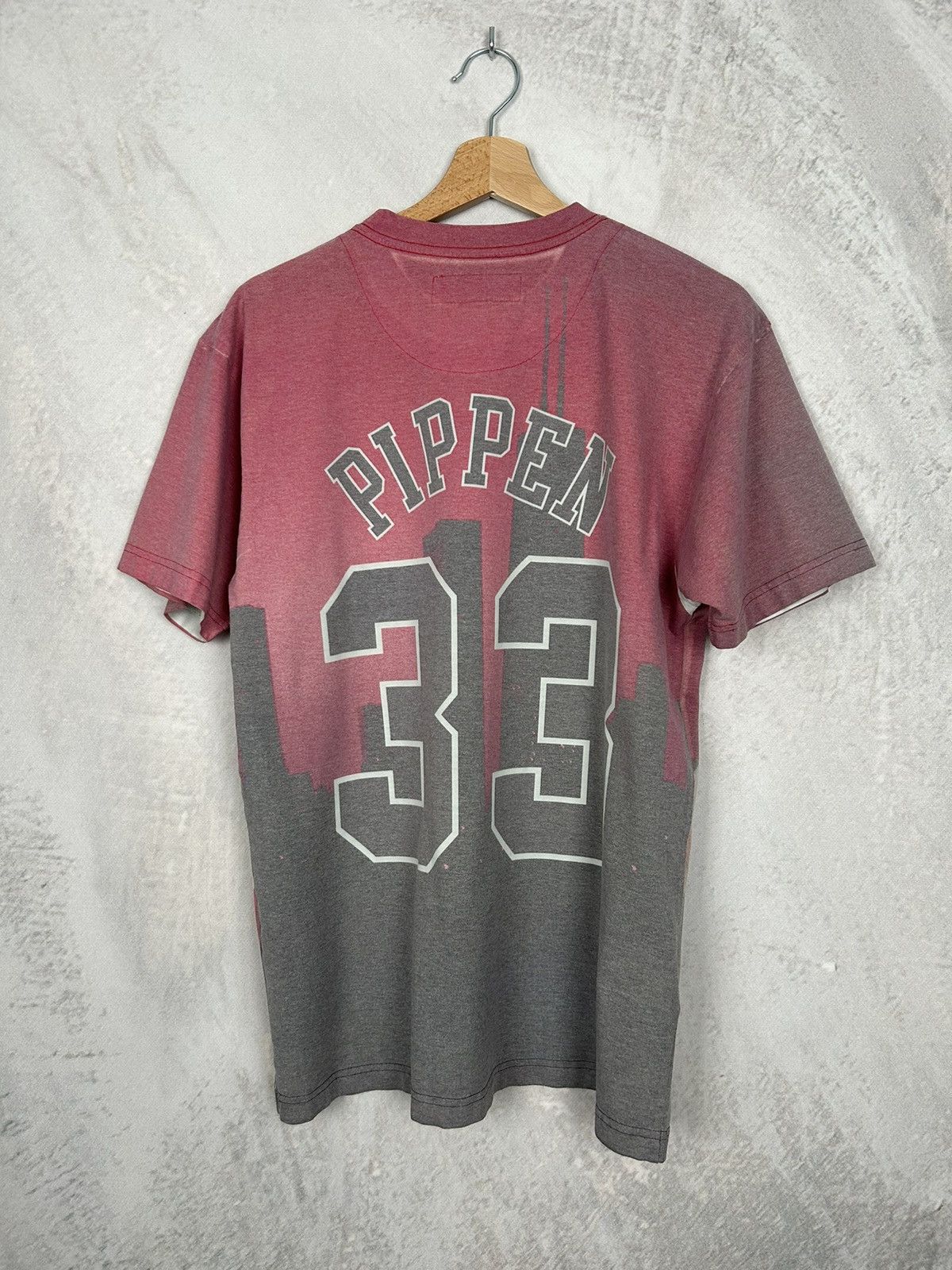 Mitchell & Ness × NBA × Vintage Vintage Mitchell And Ness NBA Pippen AOP Full Printed Tee Size US L / EU 52-54 / 3 - 4 Thumbnail