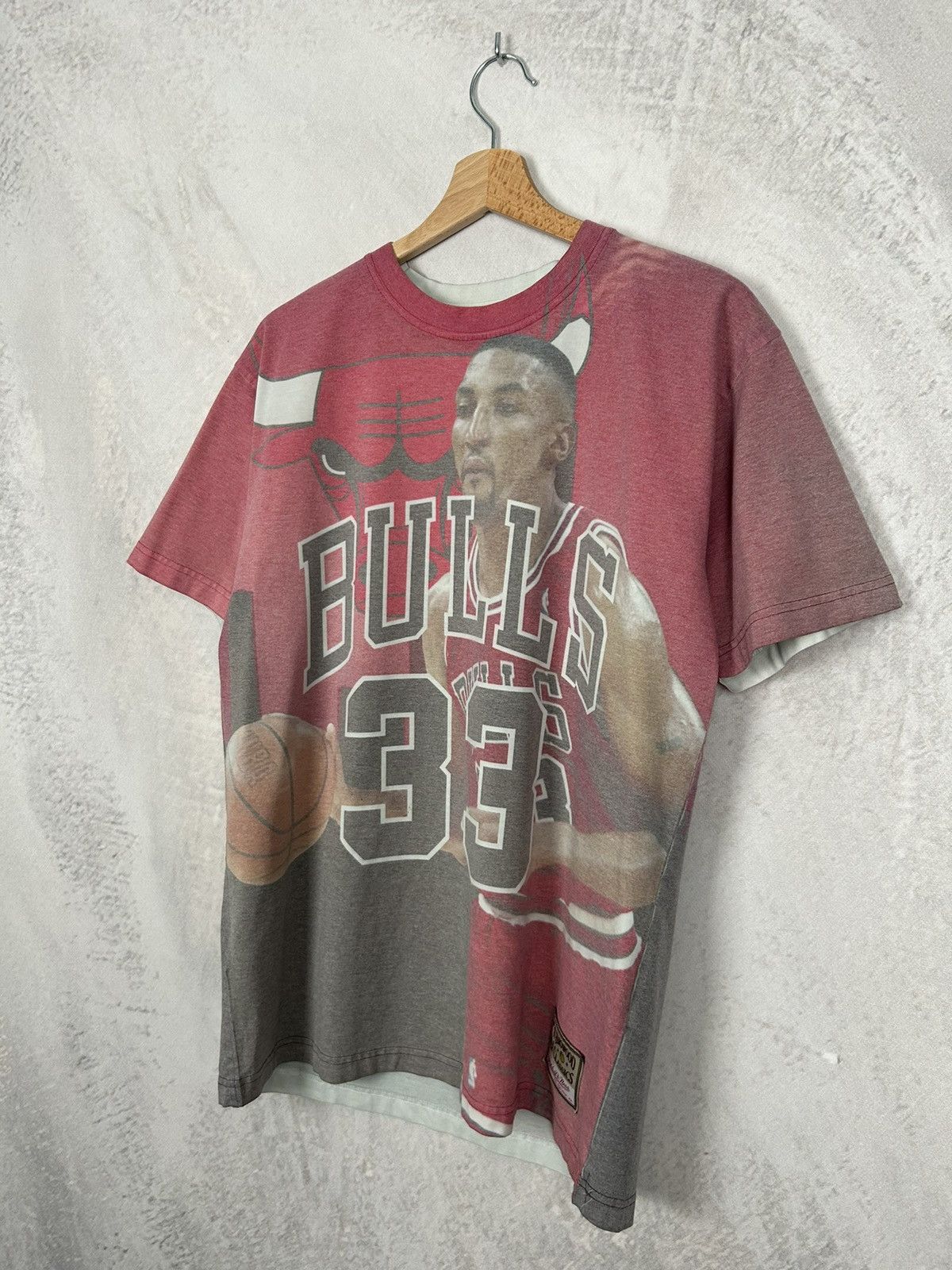 Mitchell & Ness × NBA × Vintage Vintage Mitchell And Ness NBA Pippen AOP Full Printed Tee Size US L / EU 52-54 / 3 - 2 Thumbnail
