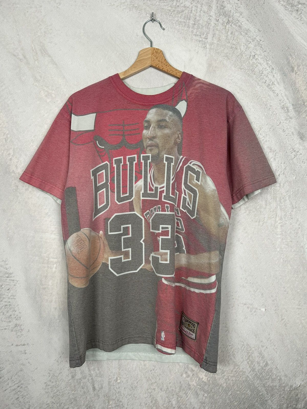 Mitchell & Ness × NBA × Vintage Vintage Mitchell And Ness NBA Pippen AOP Full Printed Tee Size US L / EU 52-54 / 3 - 1 Thumbnail