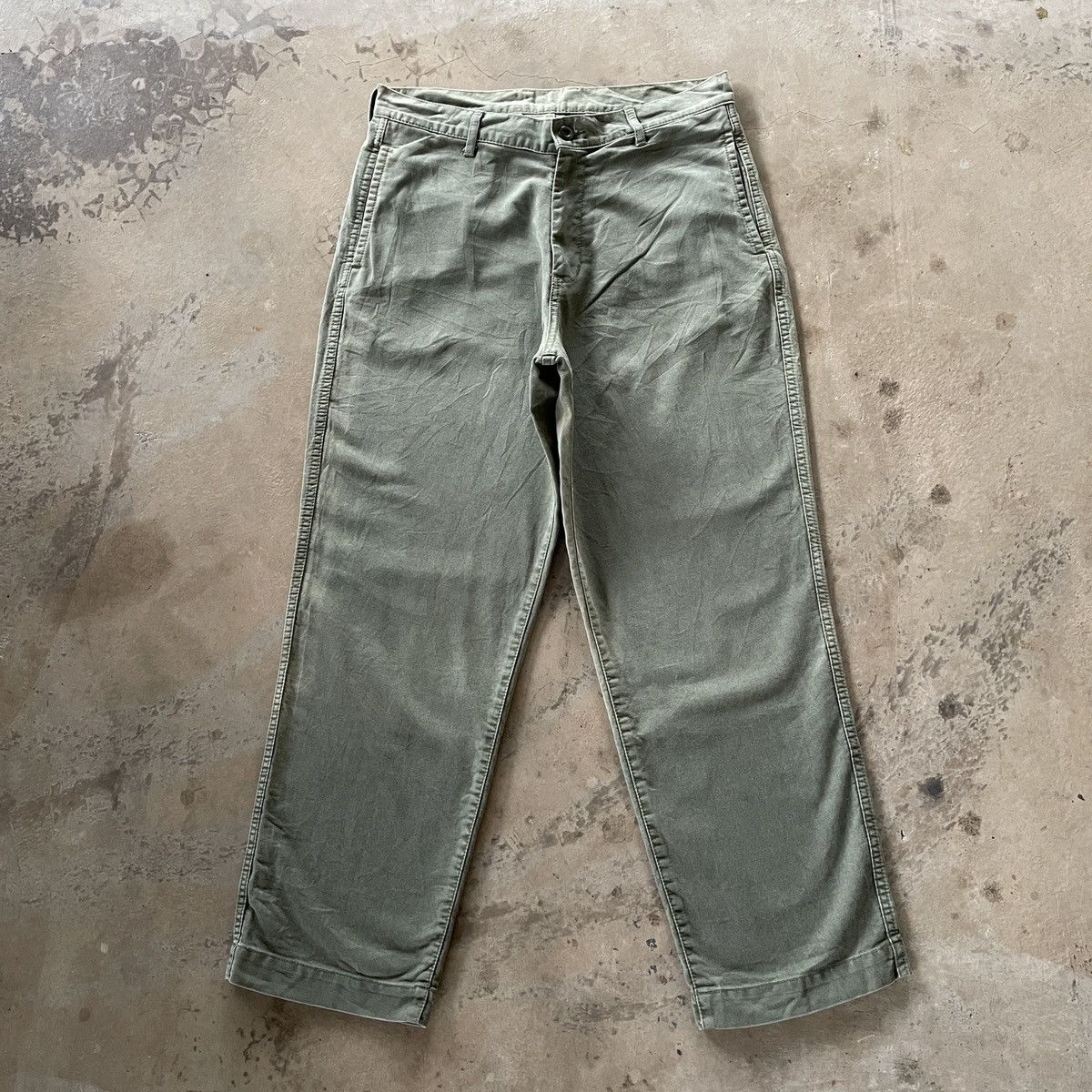 Japanese Brand Vintage Deep Blue Faded Trousers Back Buckle Casual Pants Size US 32 / EU 48 - 1 Thumbnail
