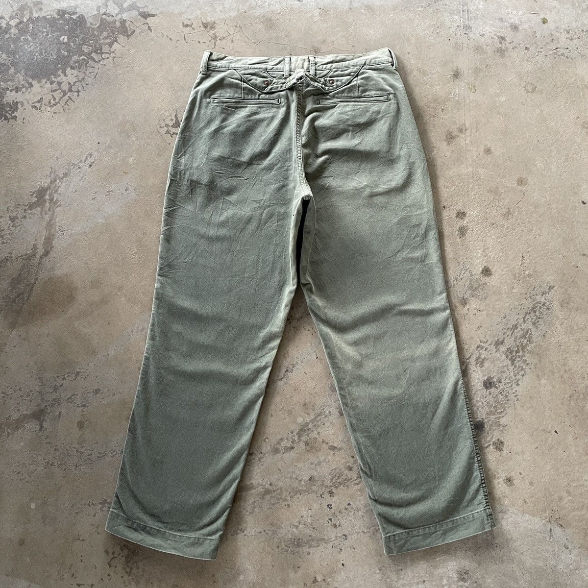 Japanese Brand Vintage Deep Blue Faded Trousers Back Buckle Casual Pants Size US 32 / EU 48 - 10 Thumbnail