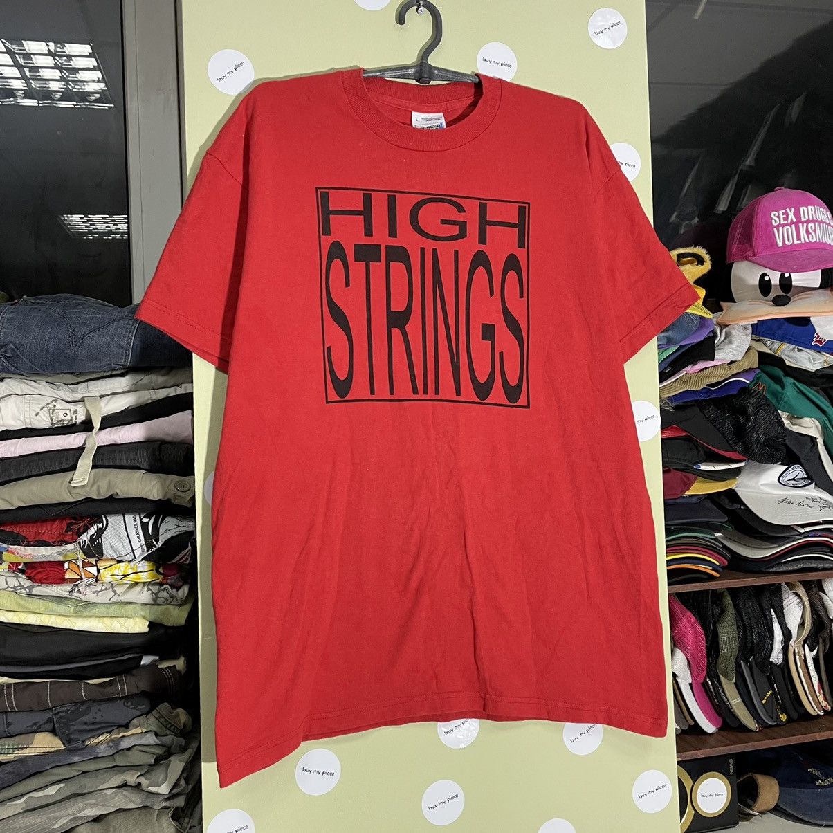 Vintage Vintage 90s Graphic Tee High Strings Humor Print Red Swag L Size US L / EU 52-54 / 3 - 2 Thumbnail