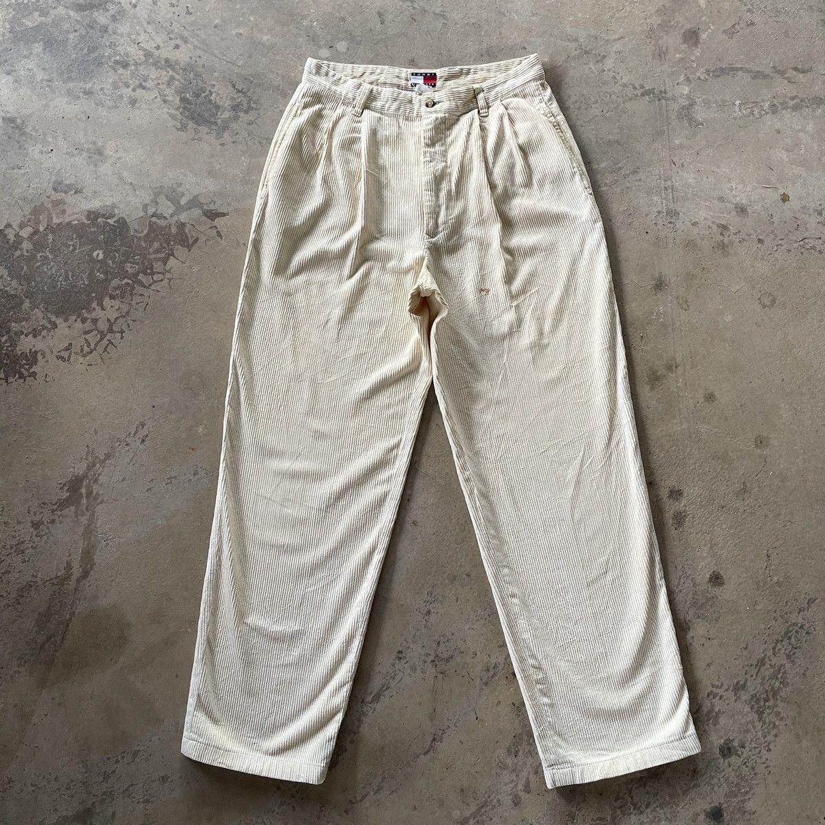 Vintage TOMMY HILFIGER Corduroi Trousers Casual Pants W30x30