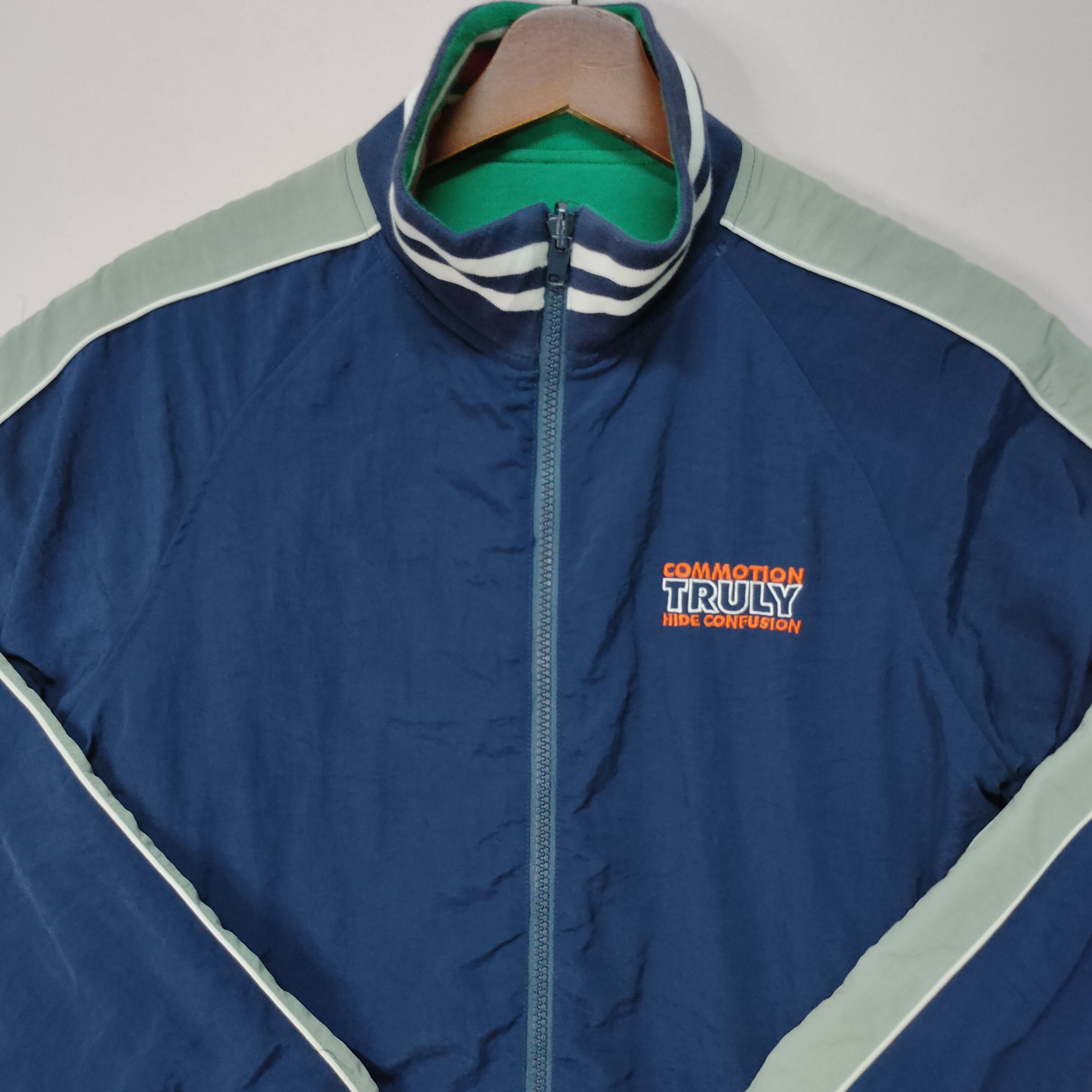 Designer VINTAGE G.N.O REVERSIBLE SMALL LOGO ZIPPER UPS SWEATER Size US S / EU 44-46 / 1 - 13 Thumbnail