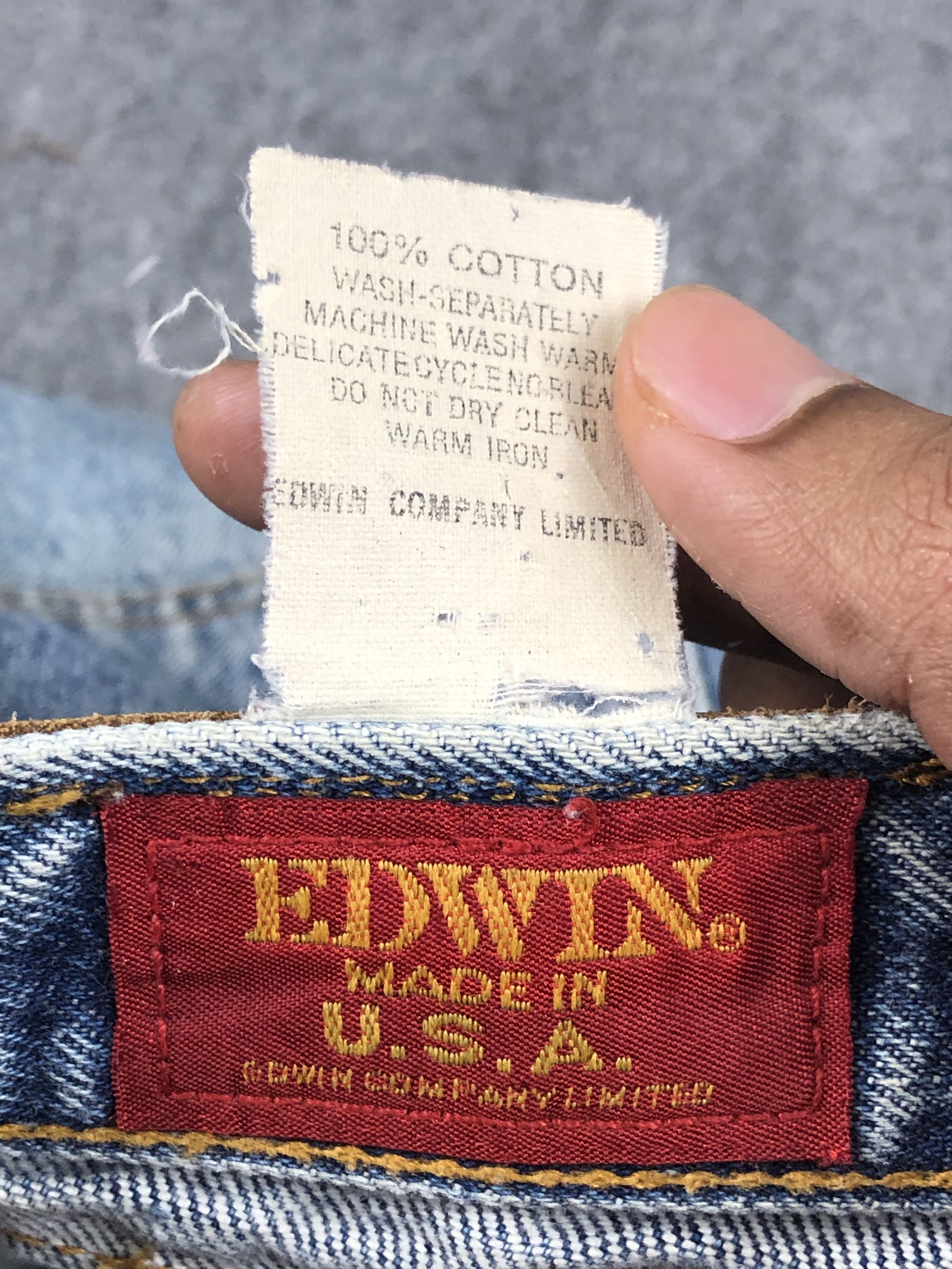 Edwin Vintage 90s Edwin Made In USA Lightwash Jeans DP2405 Size US 29 - 6 Thumbnail