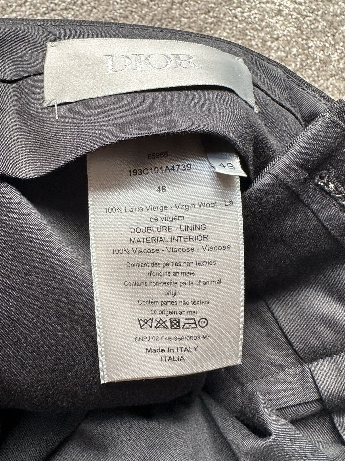 Dior Pre FW21 Dior big pocket loose black trousers Kim Jones Size 38R - 14 Thumbnail