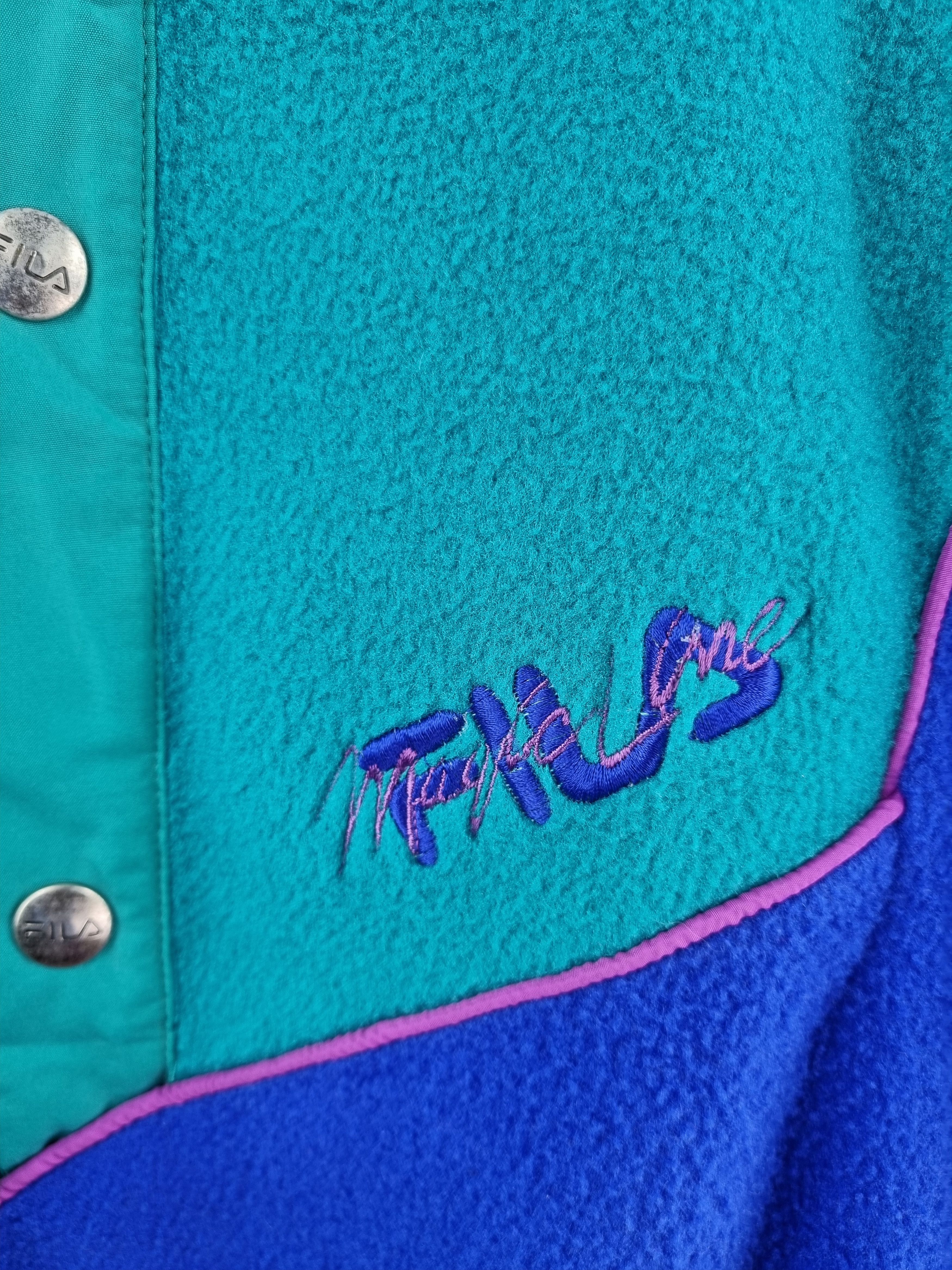 Fila × Vintage 90s FILA Magic Line High Neck hall buttons Fleece Pullover Size US L / EU 52-54 / 3 - 8 Thumbnail