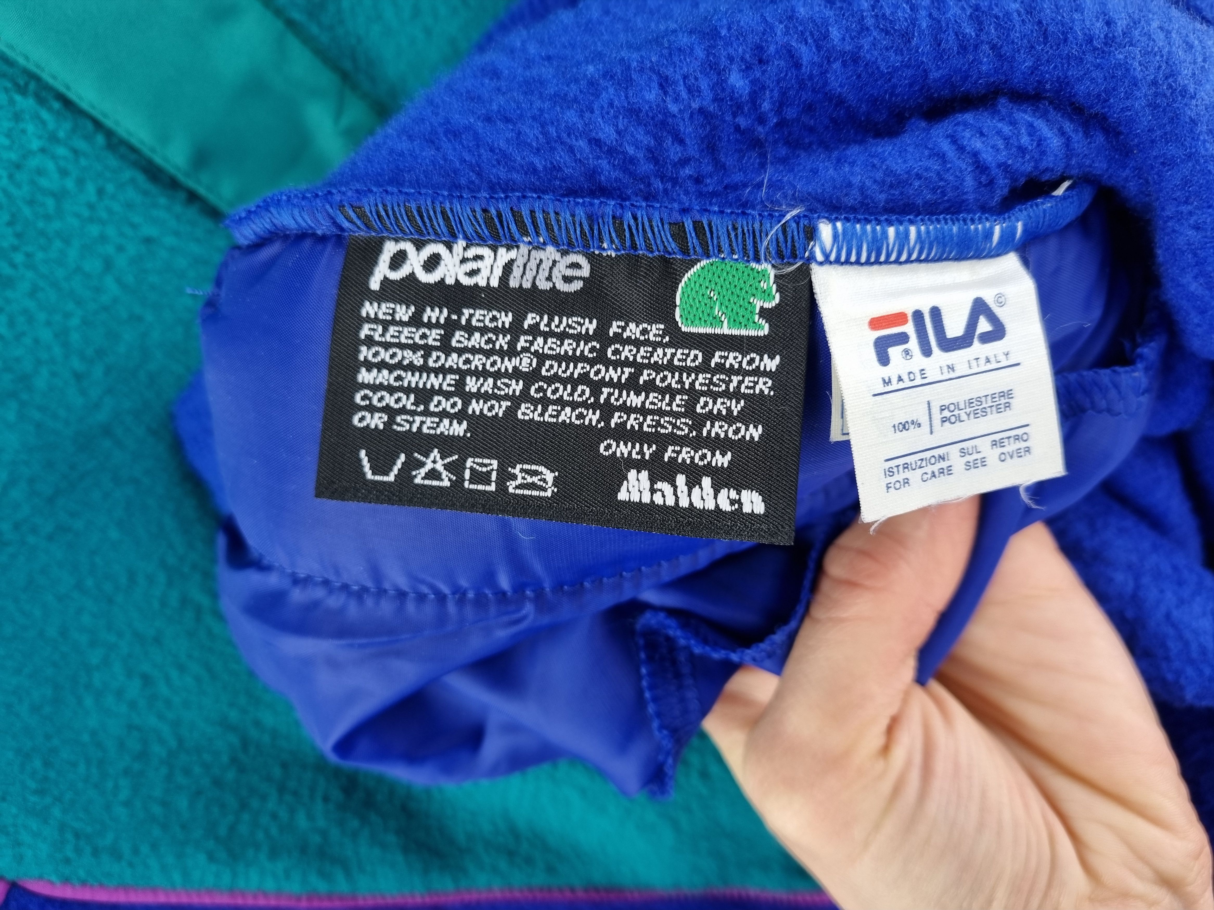 Fila × Vintage 90s FILA Magic Line High Neck hall buttons Fleece Pullover Size US L / EU 52-54 / 3 - 7 Thumbnail