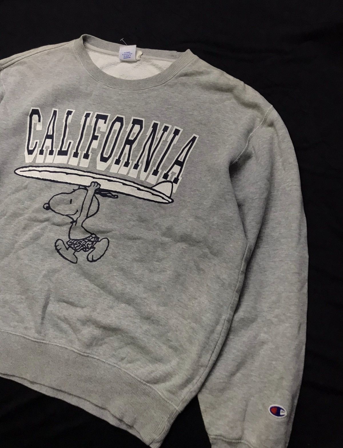 Champion Vintage faded California Surf Peanuts Champion Sweatshirt Size US M / EU 48-50 / 2 - 2 Thumbnail