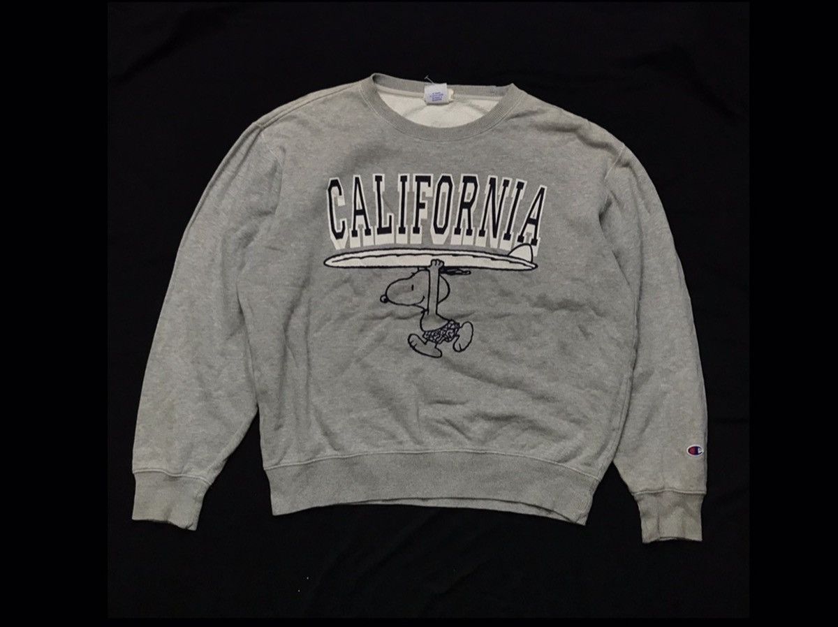 Champion Vintage faded California Surf Peanuts Champion Sweatshirt Size US M / EU 48-50 / 2 - 1 Thumbnail