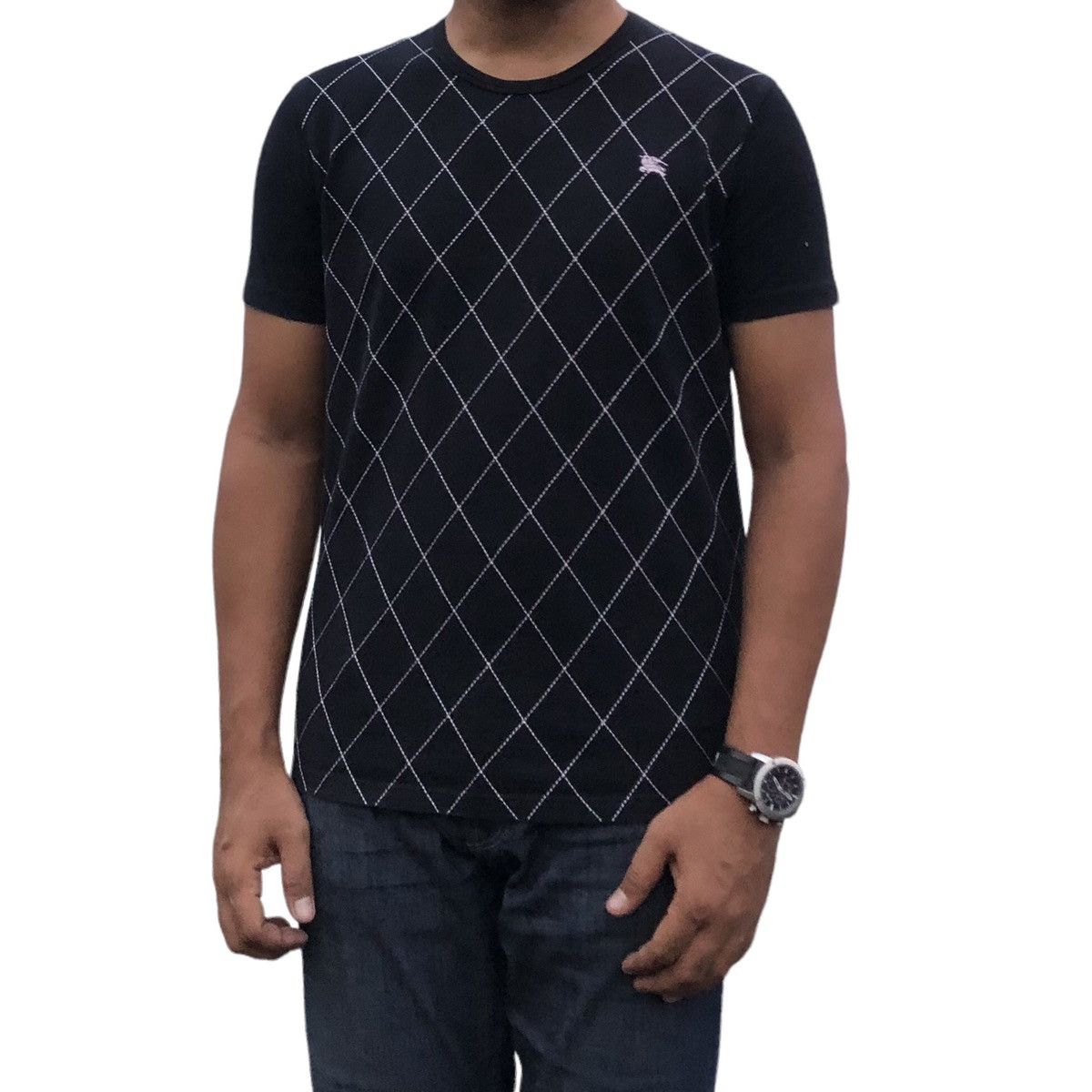 Burberry Burberry Black Label Argyle Pattern T-shirt Size US M / EU 48-50 / 2 - 3 Thumbnail
