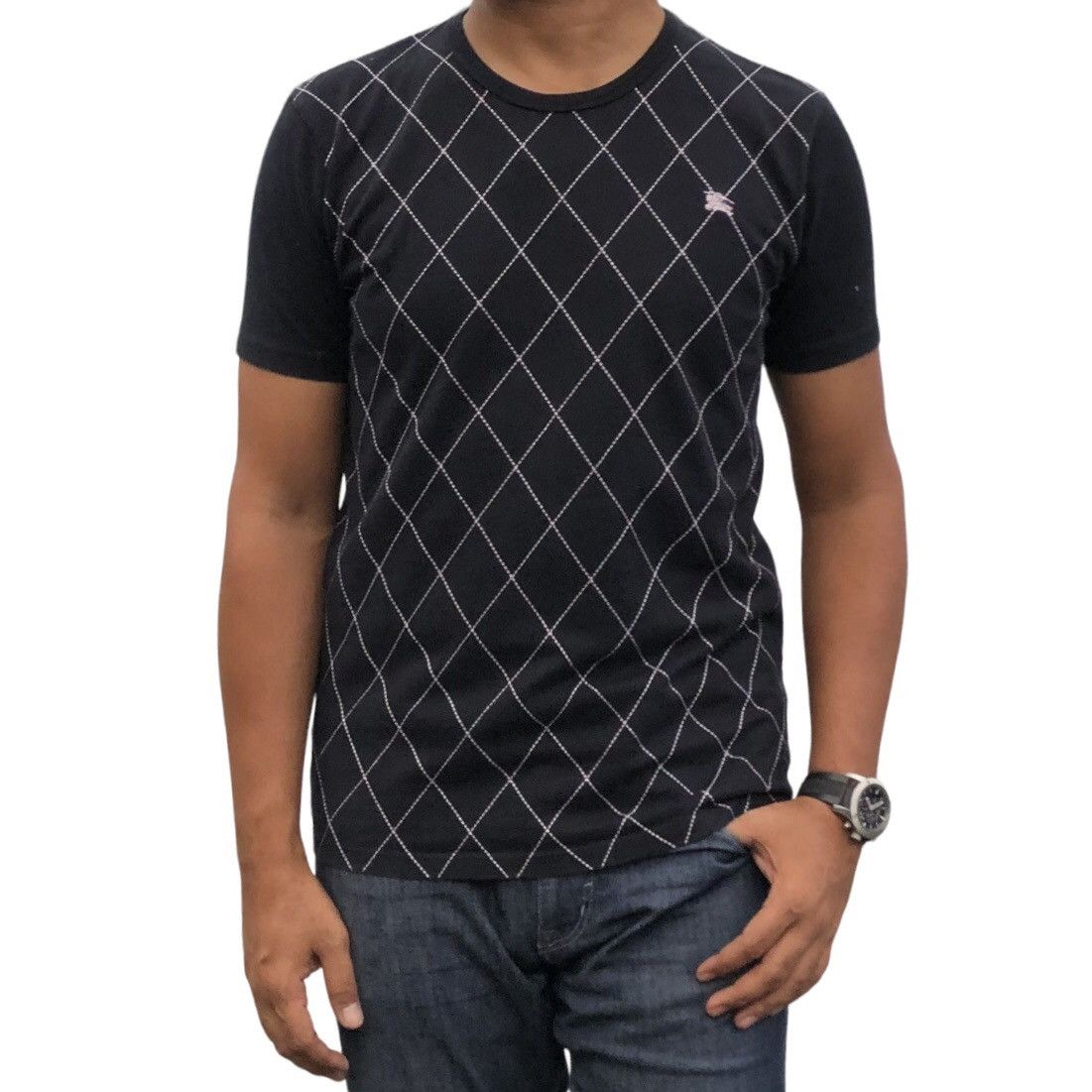 Burberry Burberry Black Label Argyle Pattern T-shirt Size US M / EU 48-50 / 2 - 2 Thumbnail