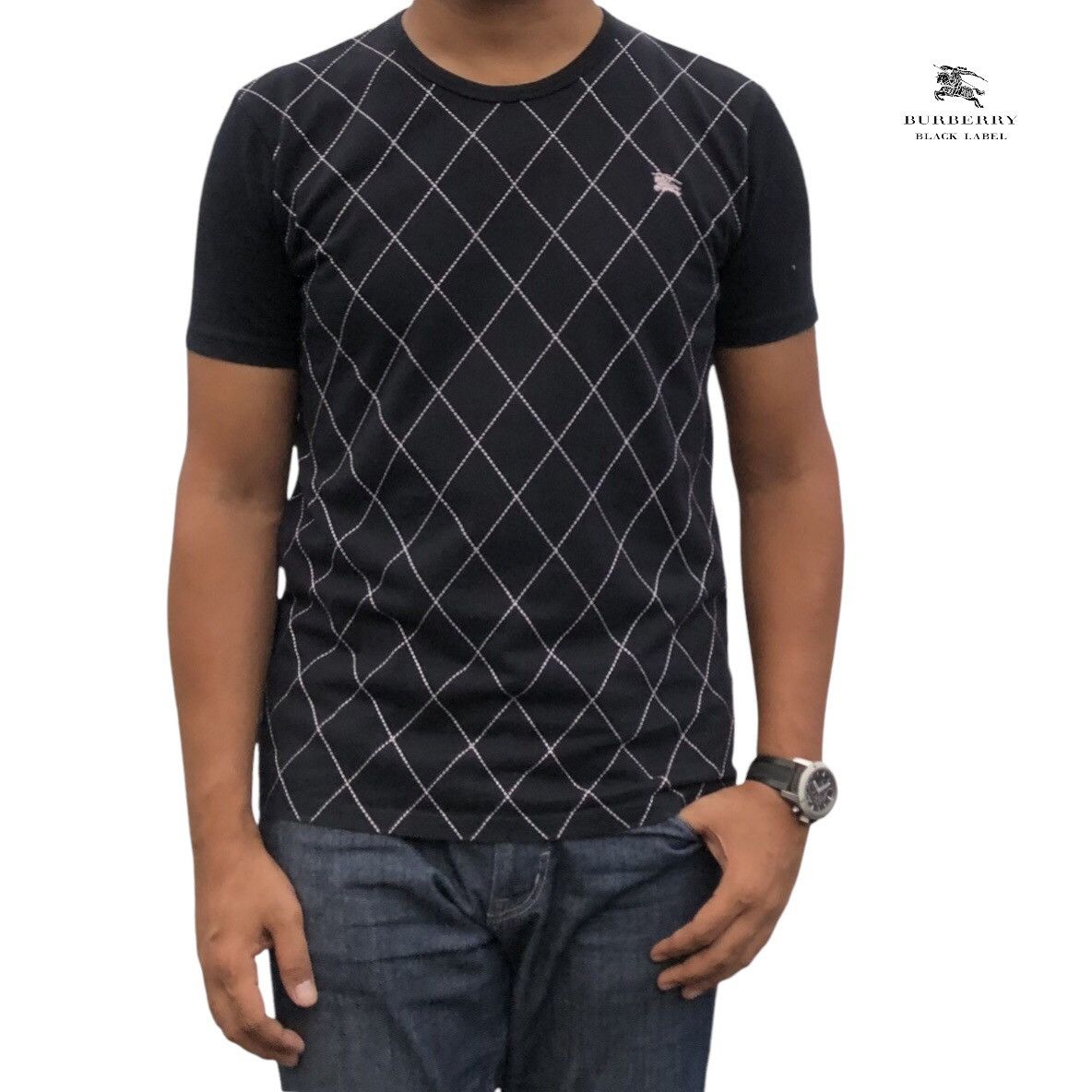 Burberry Burberry Black Label Argyle Pattern T-shirt Size US M / EU 48-50 / 2 - 1 Thumbnail