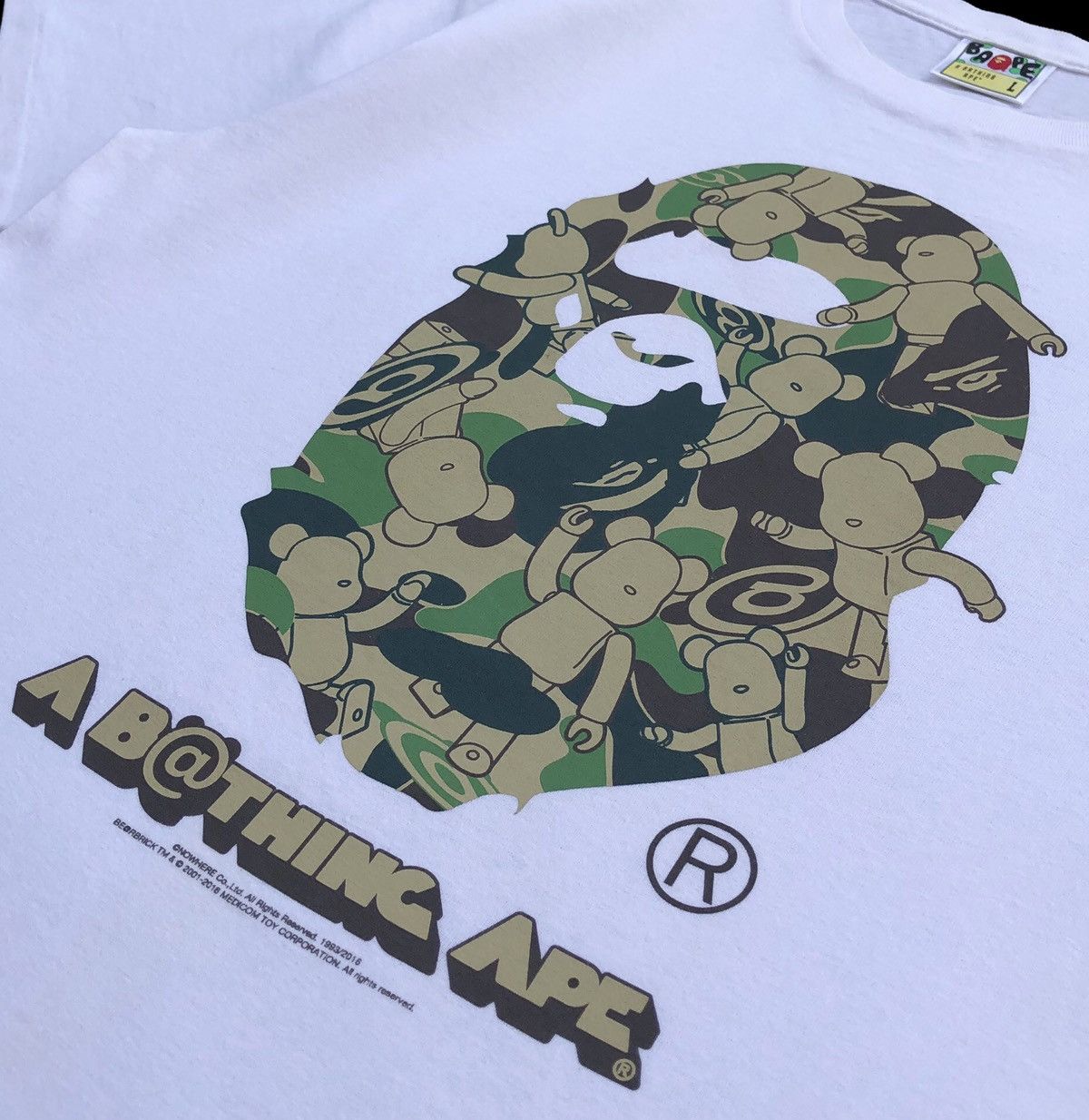 Bape OG A Bathing Ape x MEDICOM TOY Bear Tee Size US L / EU 52-54 / 3 - 6 Thumbnail